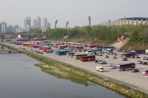 사회/탄천주차장/고속버스/대형버스/