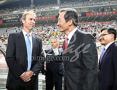 축구/대한민국/호주/친선경기/남아공/월드컵/2010/정몽준/핌 베어벡