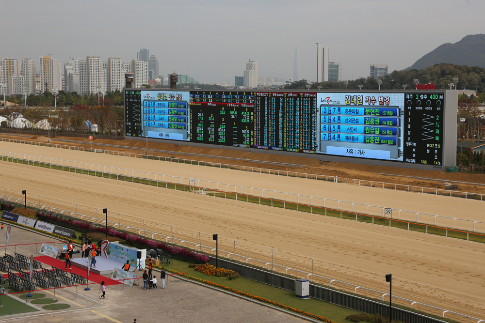 스포츠;경마;과천경마장;경마스크린;비전127