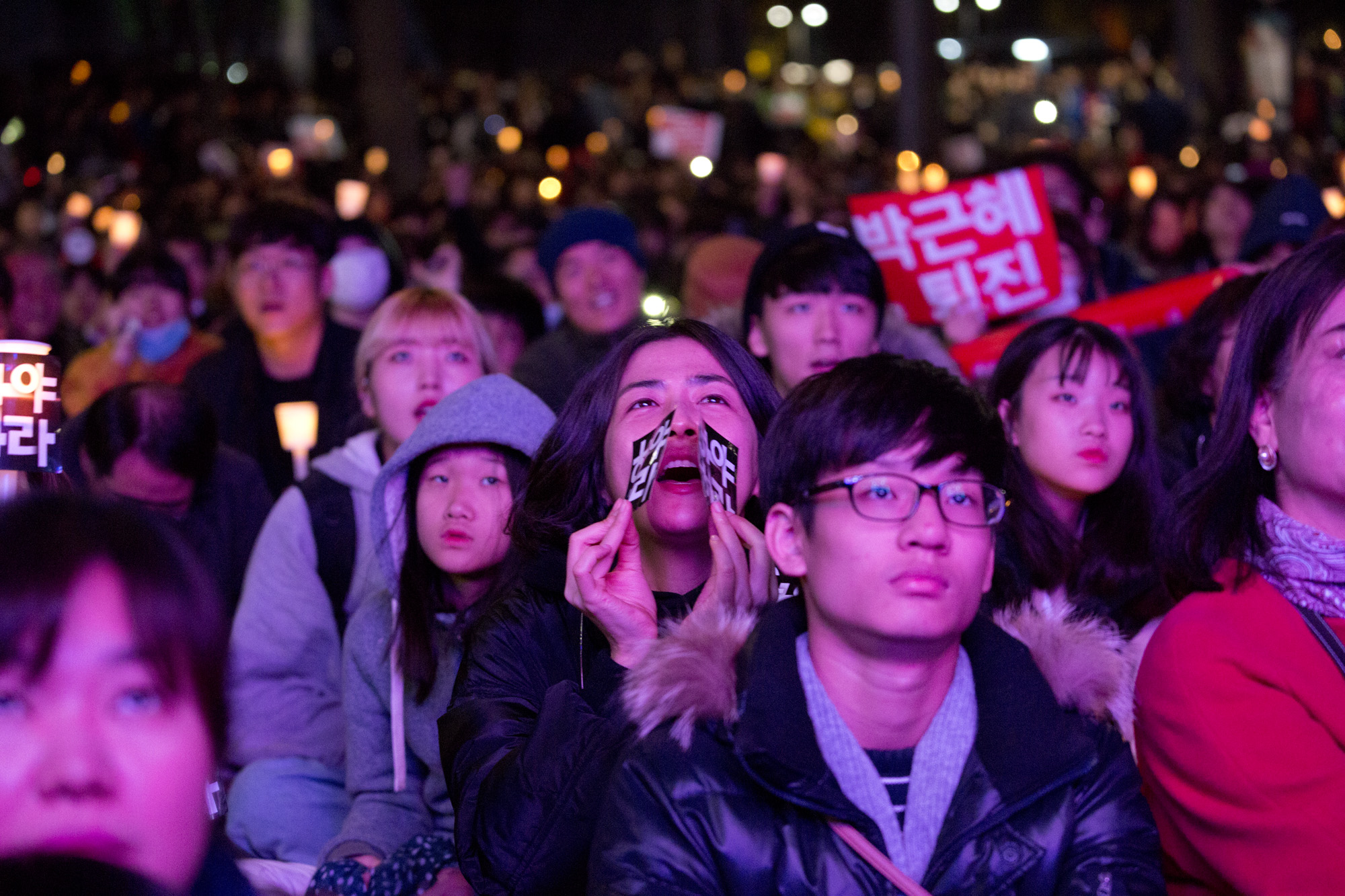 사회;사건;사고;광화문집회;광화문;피켓;민노총;촛물집회;촛불;촛불시위