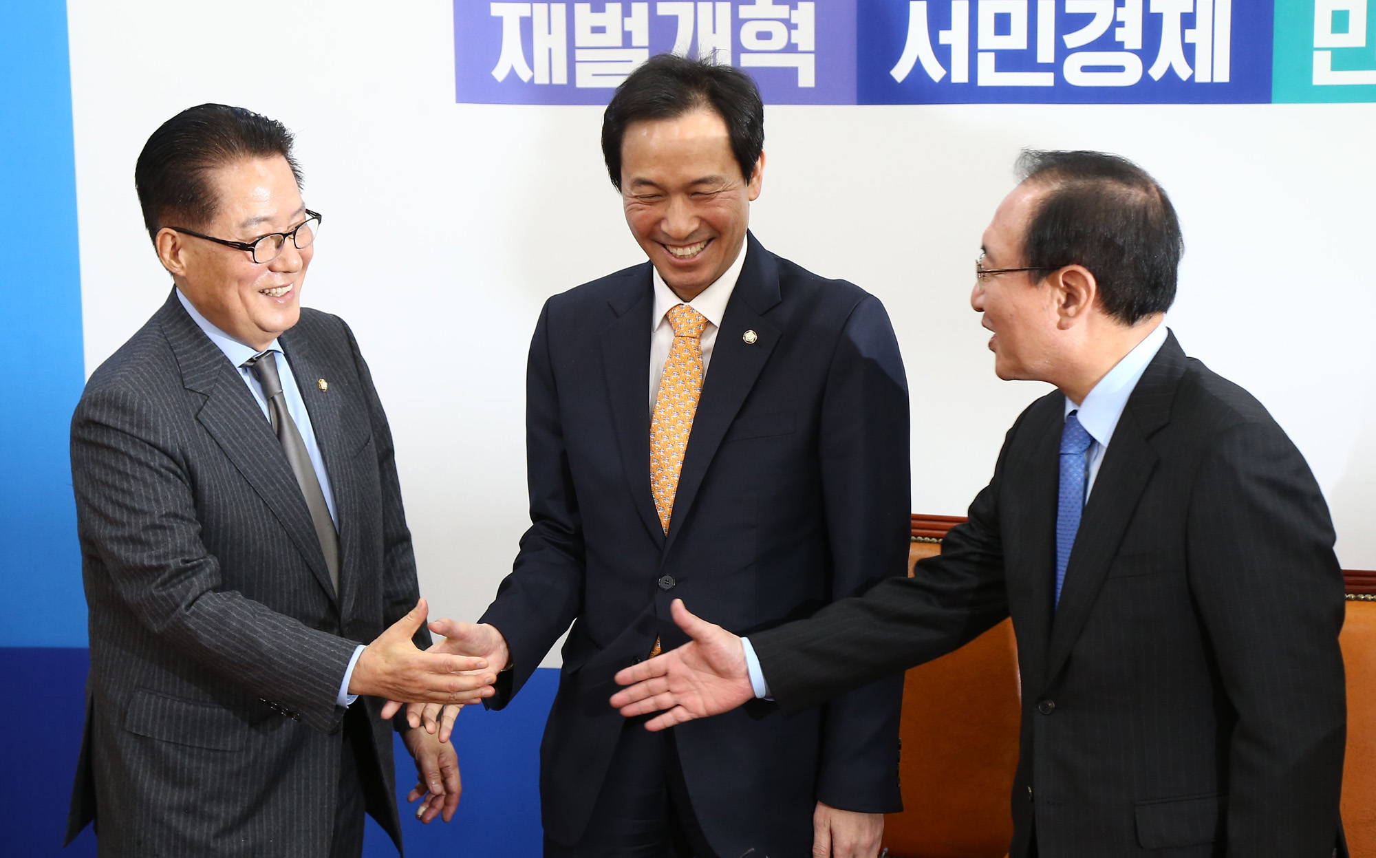 정치;국회;야3당원내대표;원내대표;박지원;우상호;노회찬