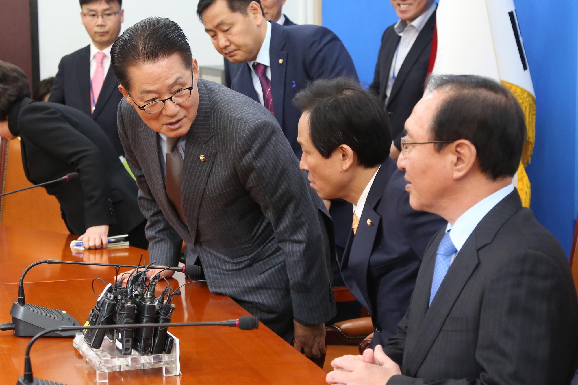 정치;국회;야3당원내대표;원내대표;박지원;우상호;노회찬