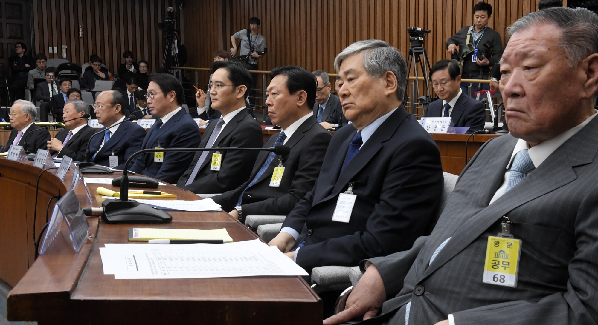 최순실게이트;국회;국정조사;1차청문회;재벌;그룹;총수;회장