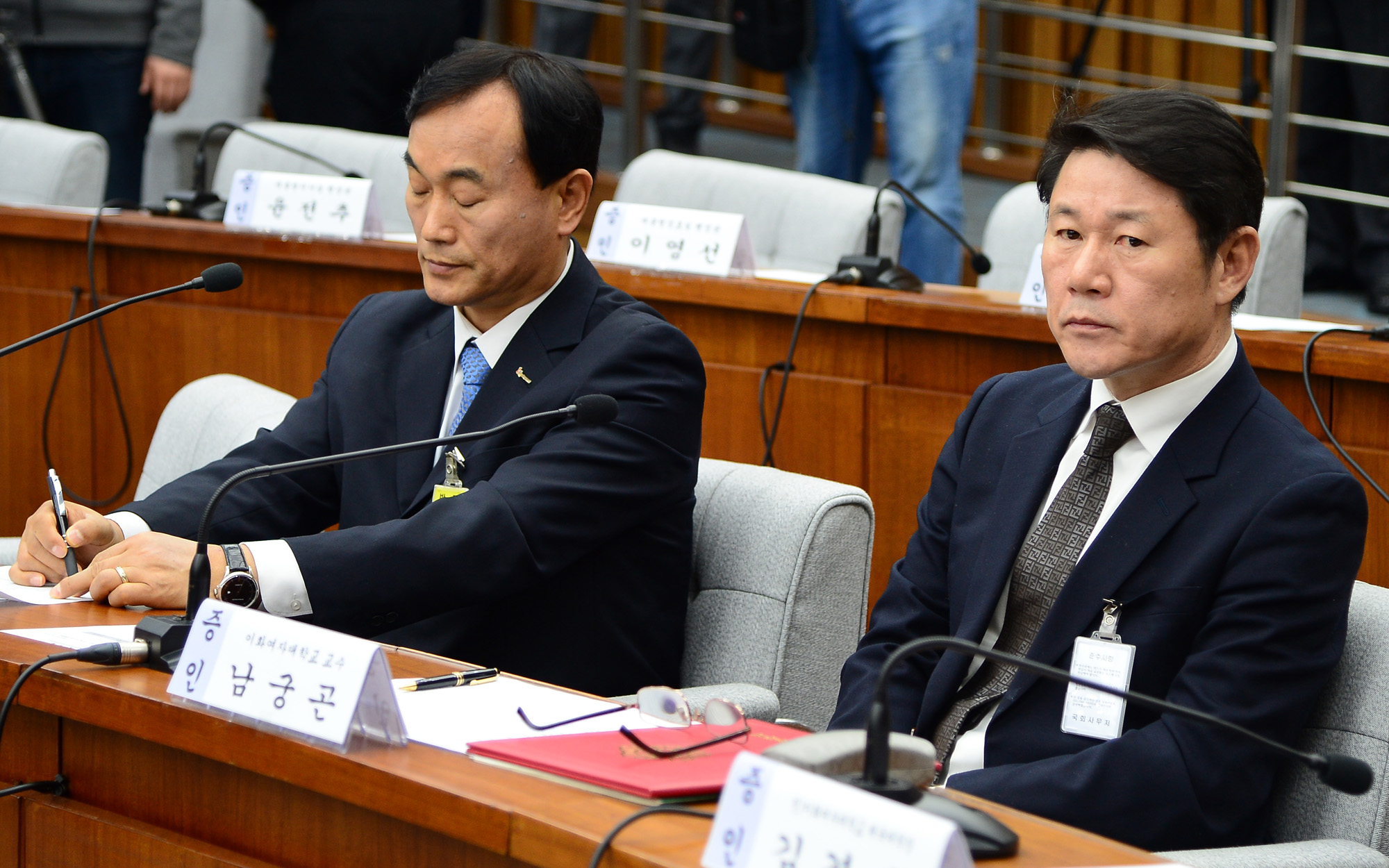 최순실게이트;국회;국정조사;7차청문회;정동춘;남궁곤;노승일