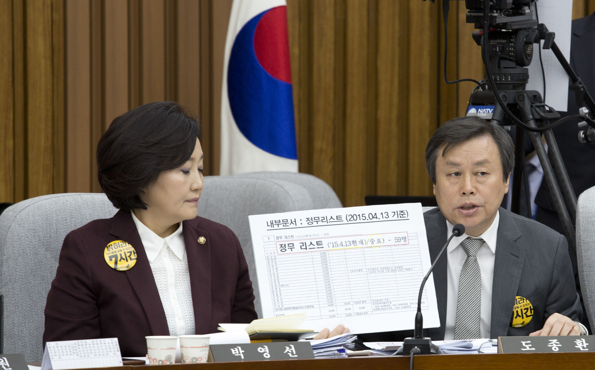 국회;청문회;국조특위;국정조사;박근혜;최순실;국정농단;조윤선