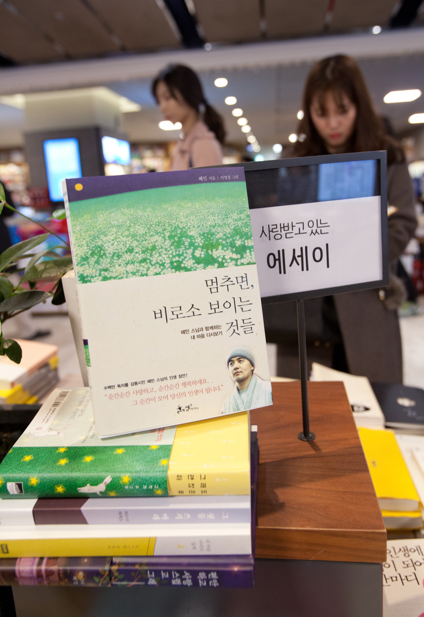 멈추면;비로소 보이는 것글;혜민;그래도 괜찬은 하루;구작가;내 마음 다치지 않게;설레다;그 쇳물 쓰지 마라;제페토;편안하고 사랑스럽고 그래;피엉;교보문고;서적