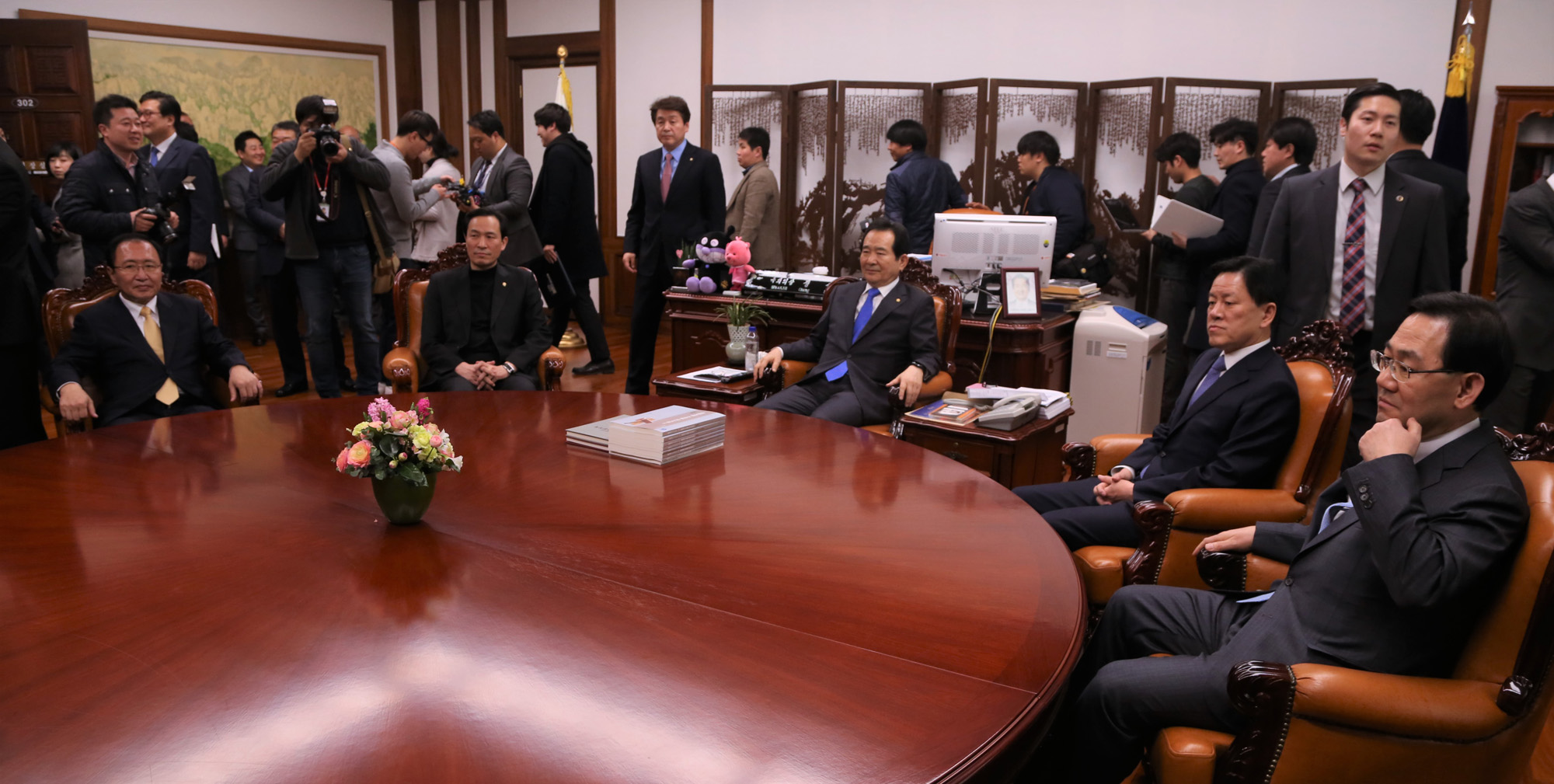 정치;국회;야4당원내대표;정세균;특검법개정안;주호영;주승용;노회찬;우상호