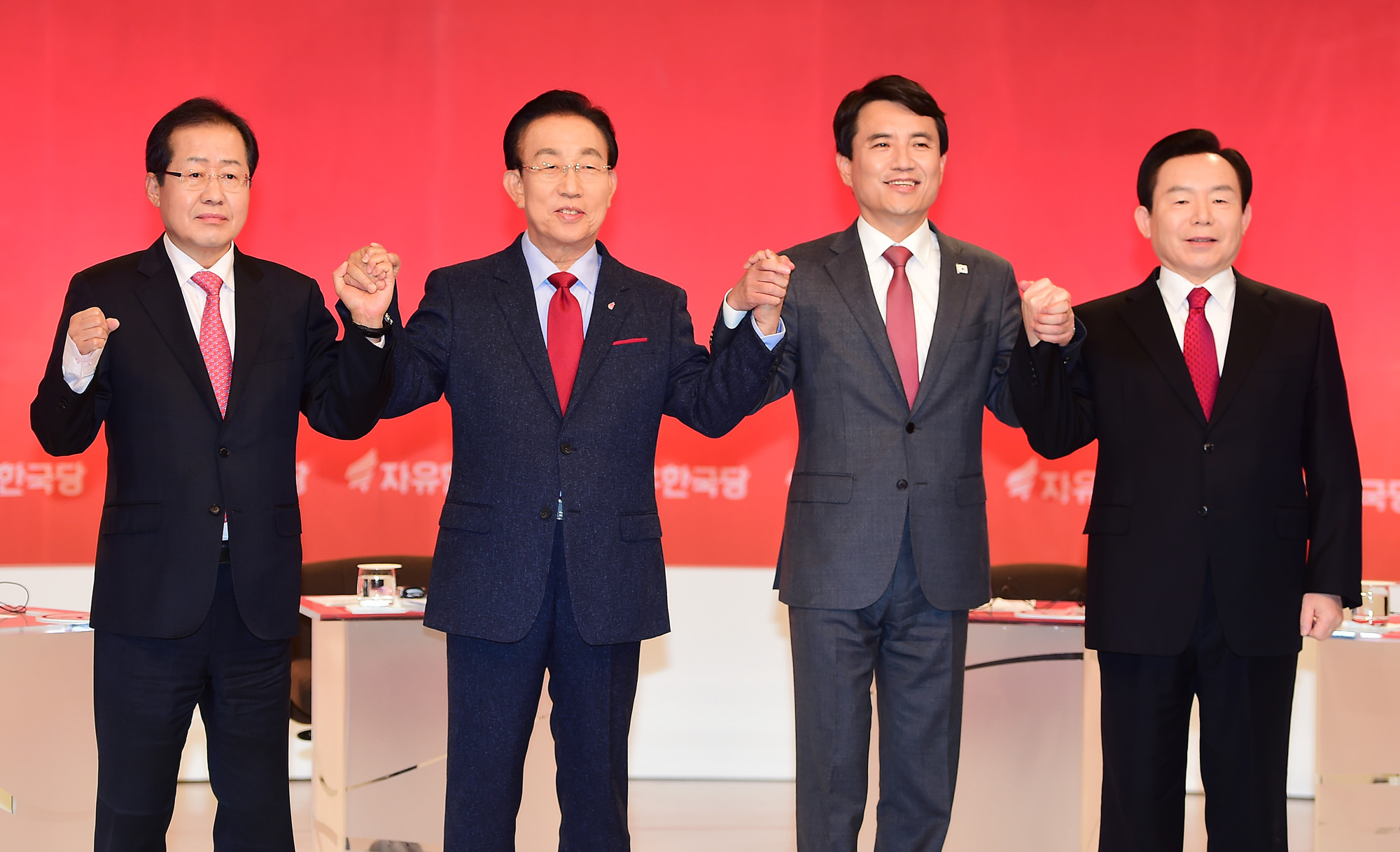정치;정당;자유한국당;경선후보토론회;mbc토론회;홍준표;김진태;김관용;이인제