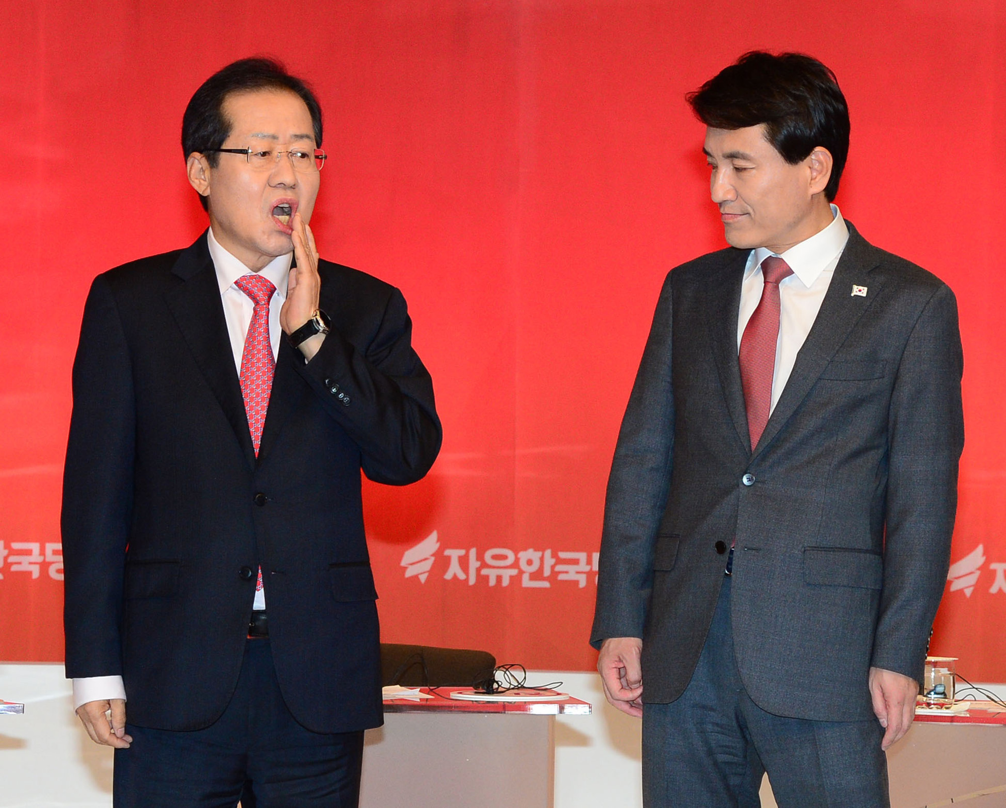 정치;정당;자유한국당;경선후보토론회;mbc토론회;홍준표;김진태;김관용;이인제