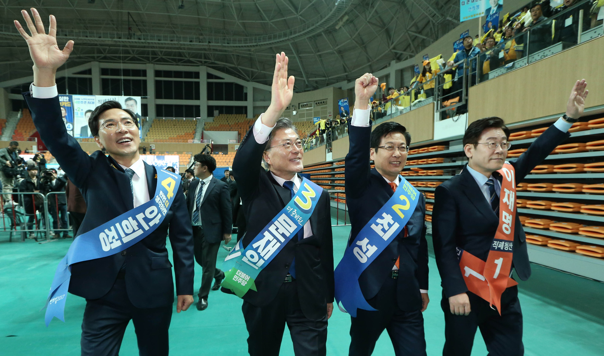 정치;정당;더불어민주당;호남권역선출대회;대통령후보자;문재인;이재명;안희정;최성