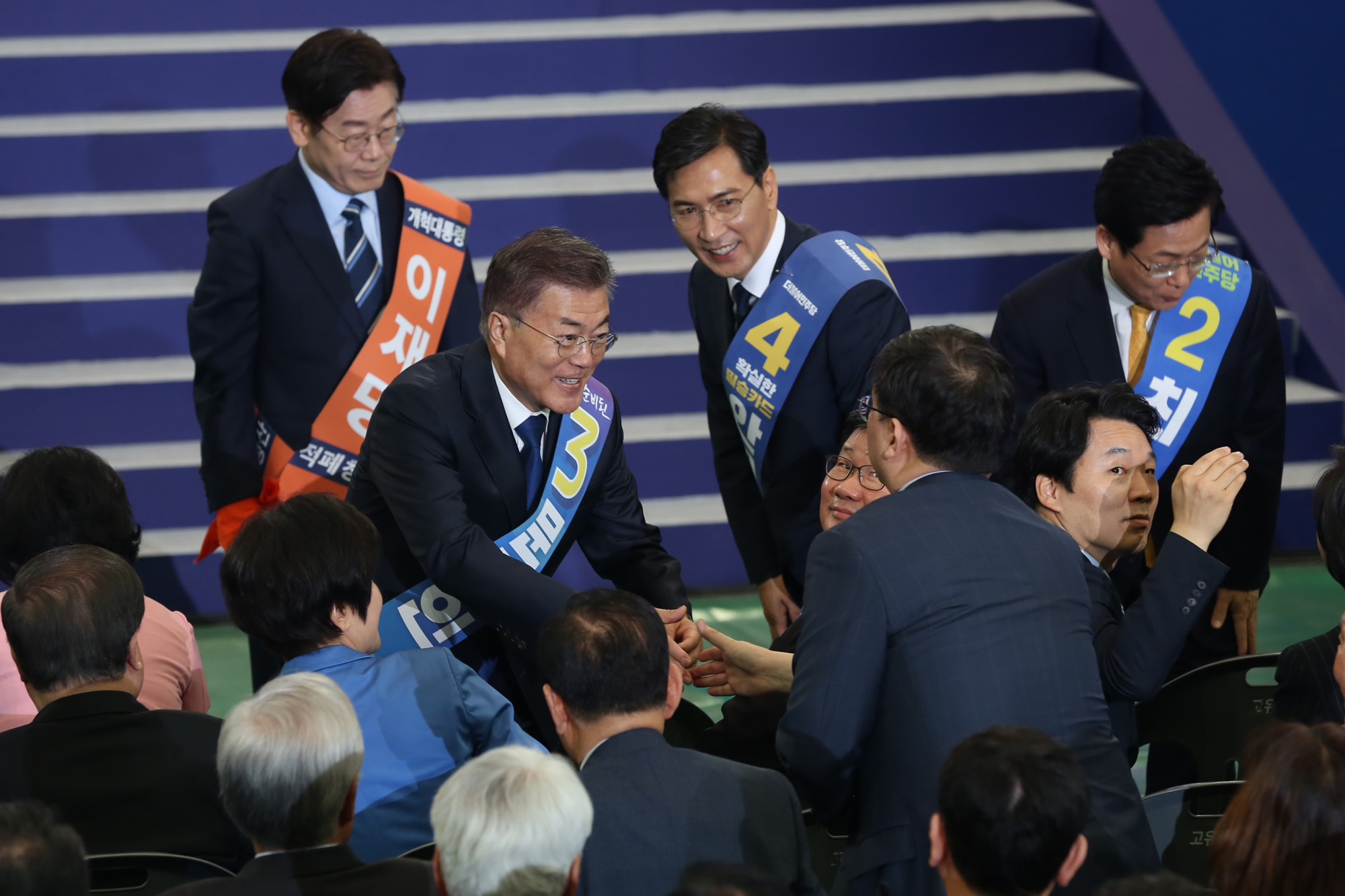 정치;더불어민주당;수도권선출대회;문재인;안희정;최성;이재명