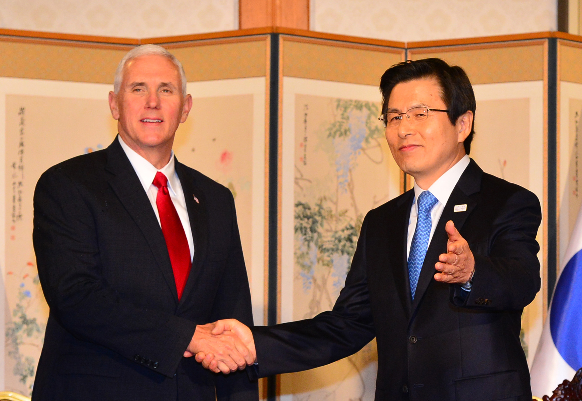 정치;황교안;마이크펜스;미국부대통령