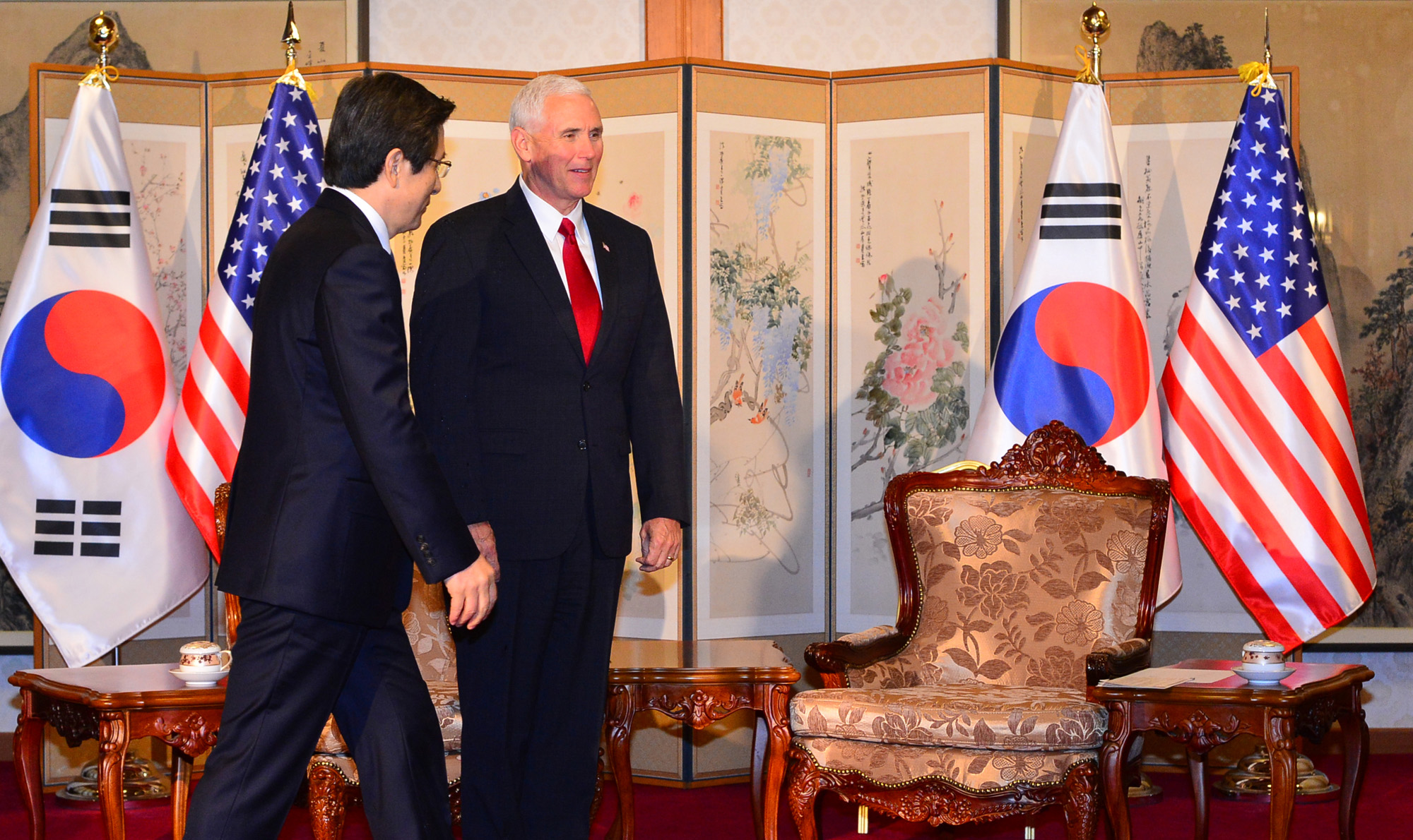정치;황교안;마이크펜스;미국부대통령
