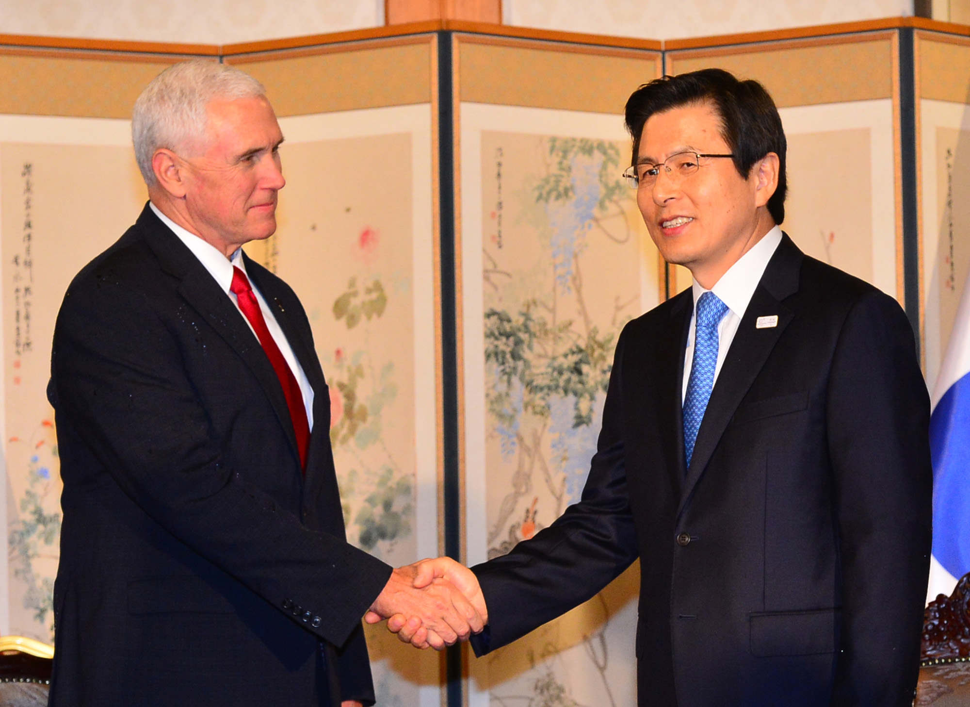 정치;황교안;마이크펜스;미국부대통령