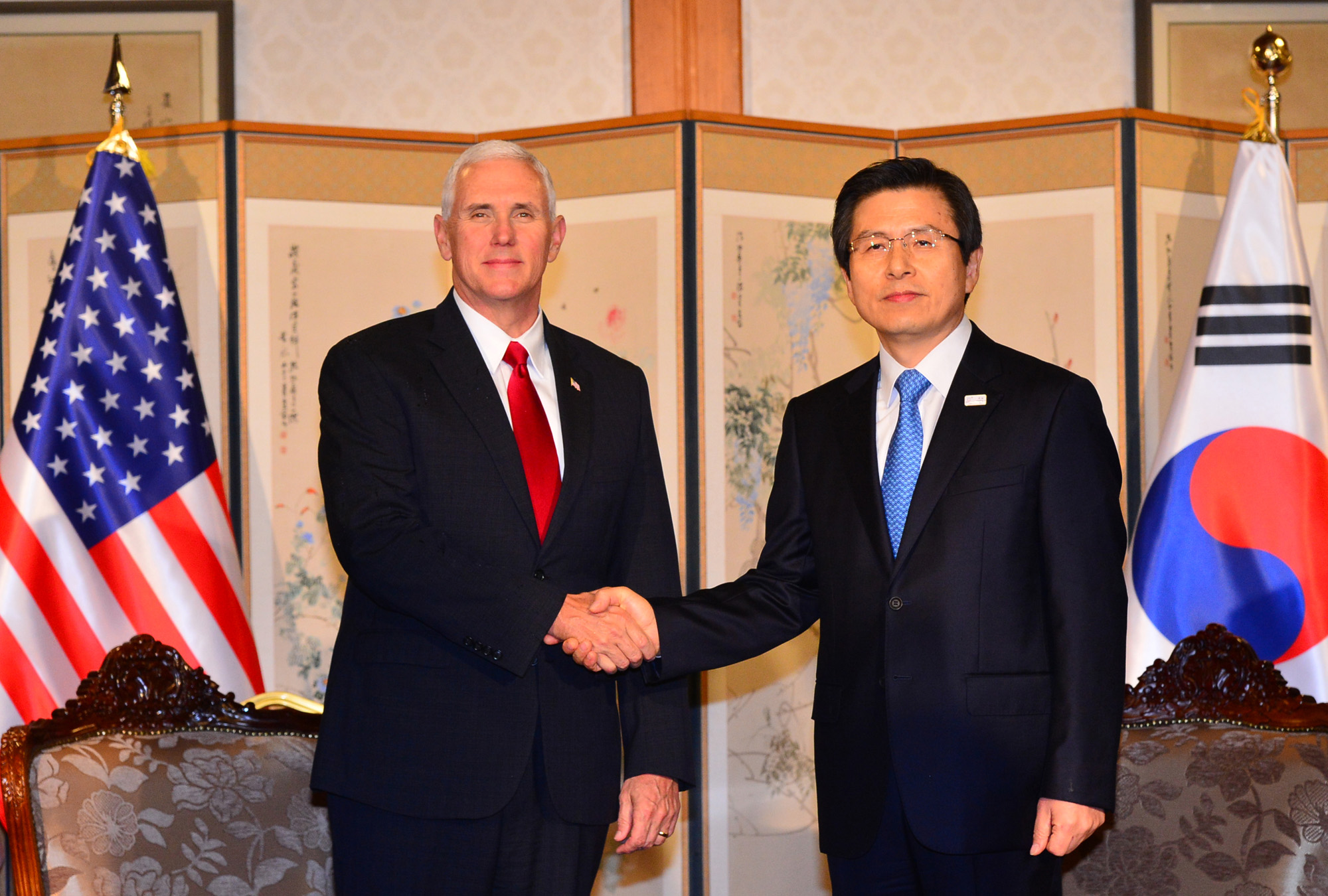 정치;황교안;마이크펜스;미국부대통령