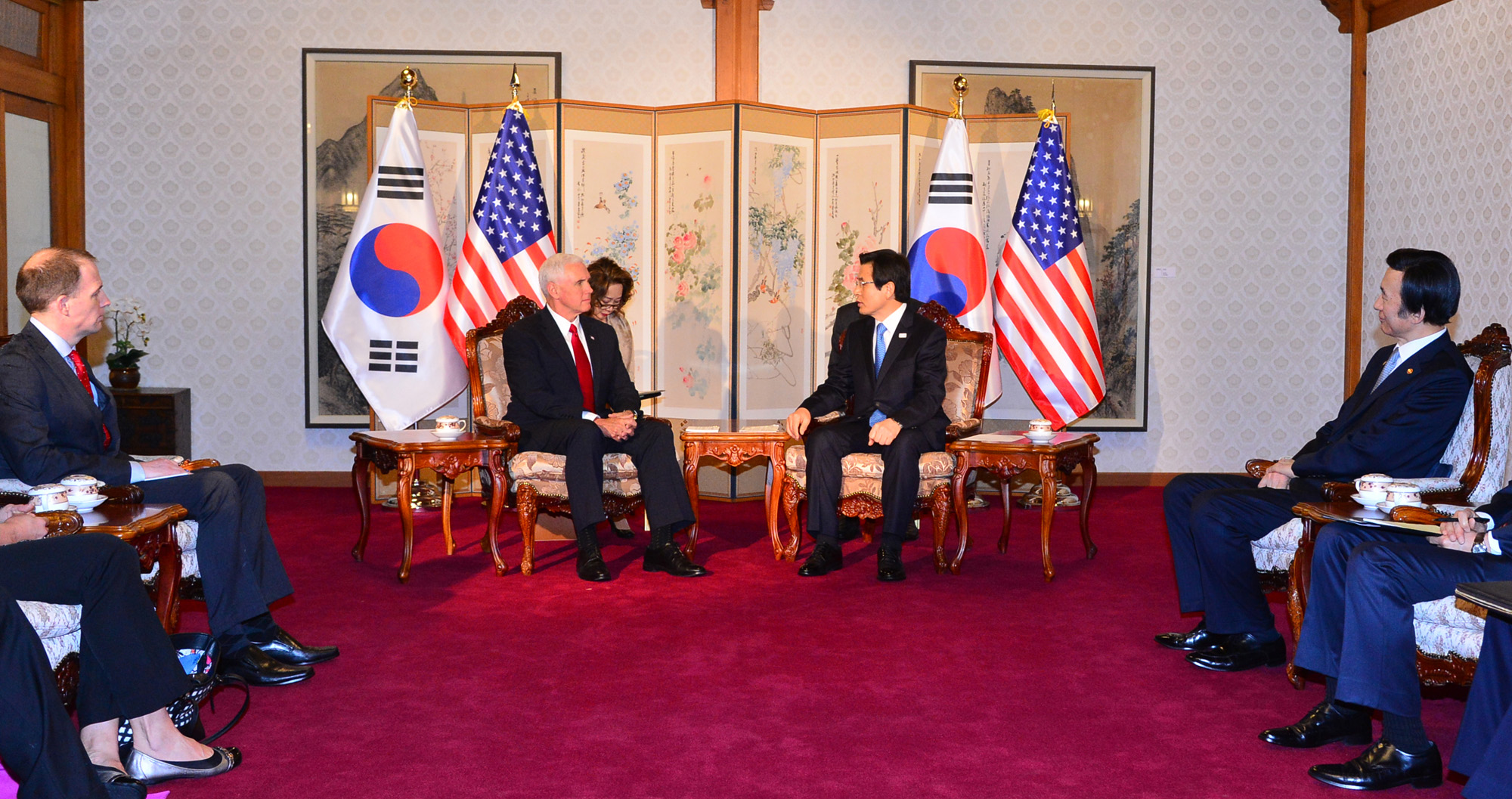 정치;황교안;마이크펜스;미국부대통령