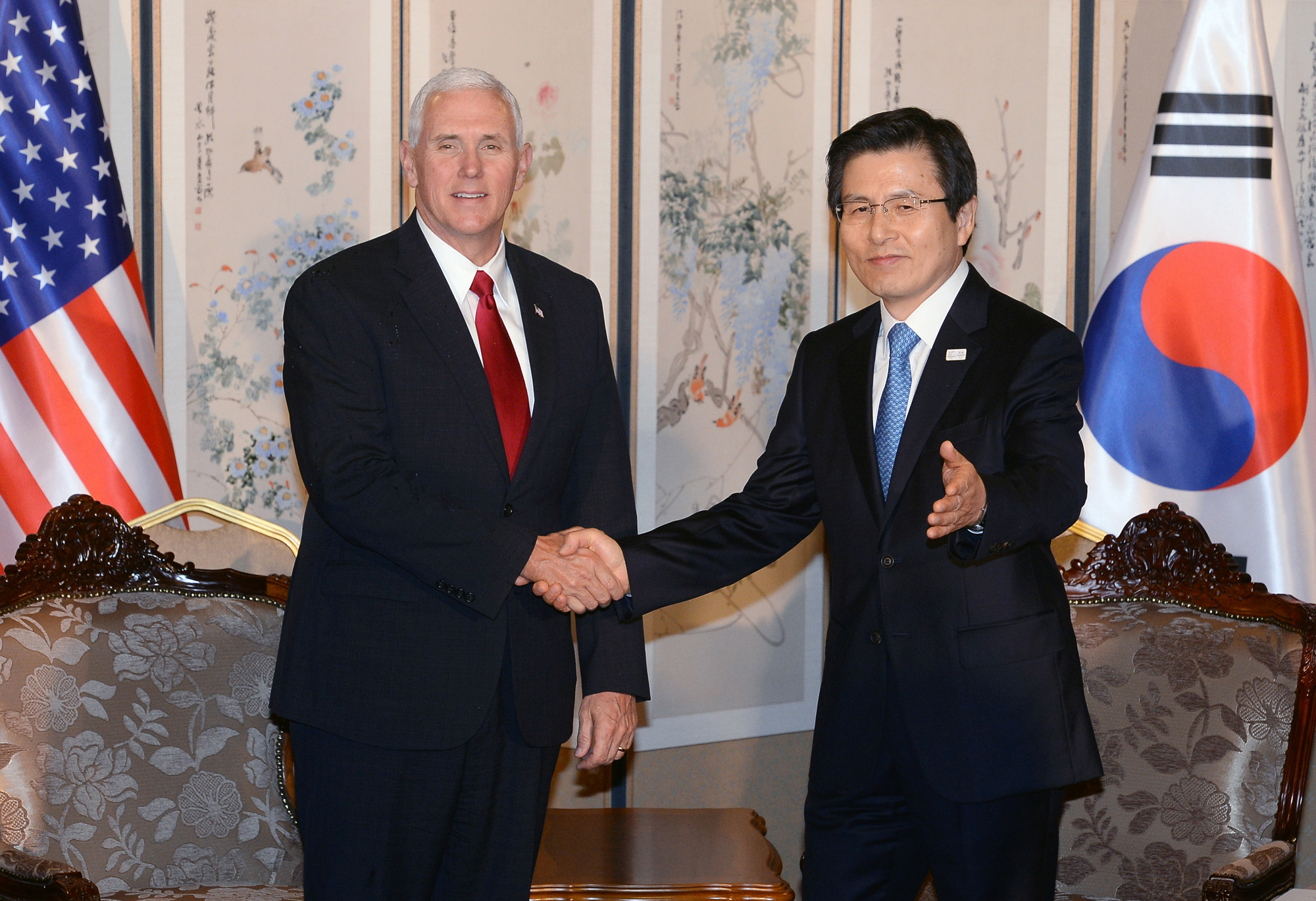 정치;황교안;마이크펜스;미국부대통령