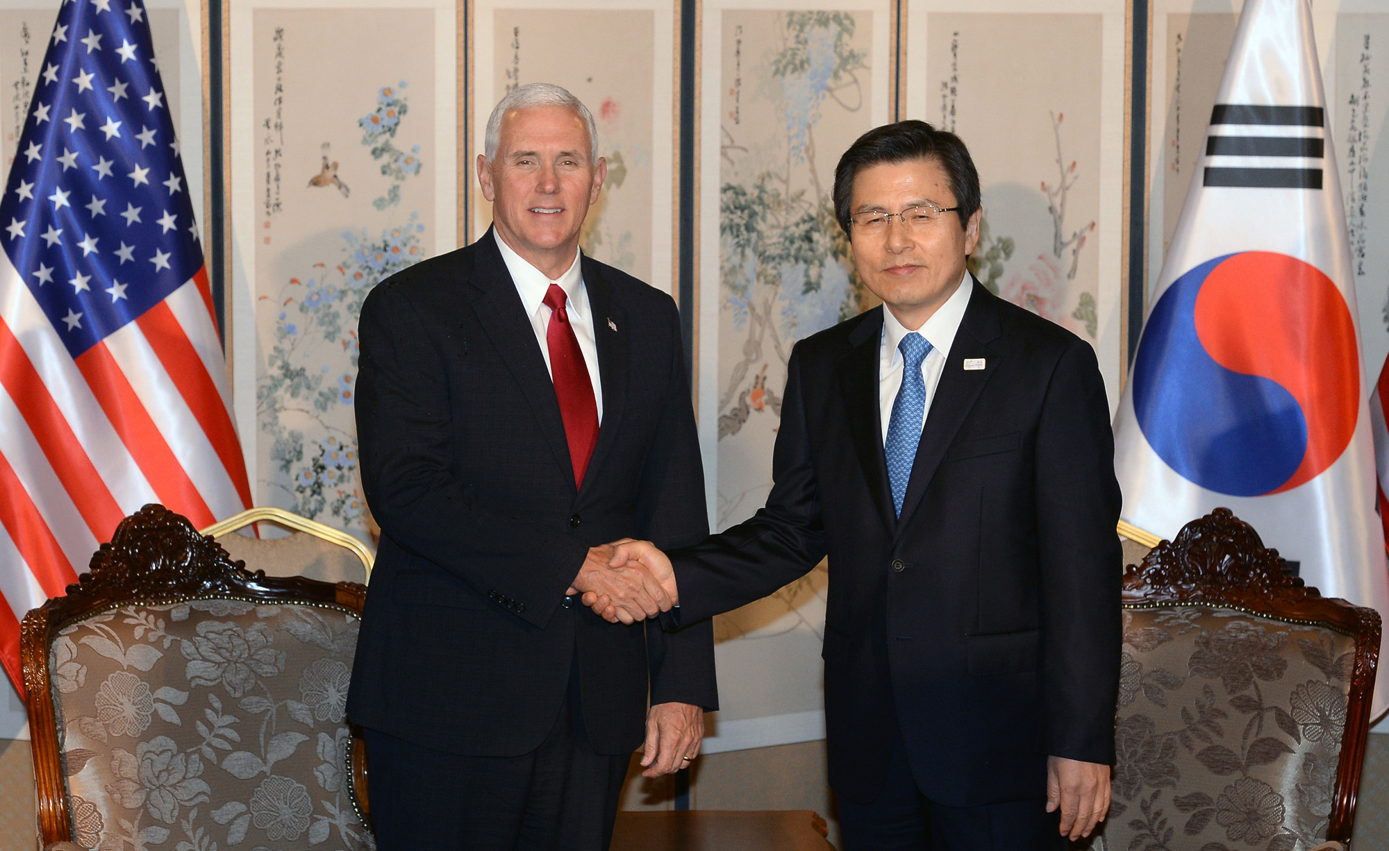 정치;황교안;마이크펜스;미국부대통령