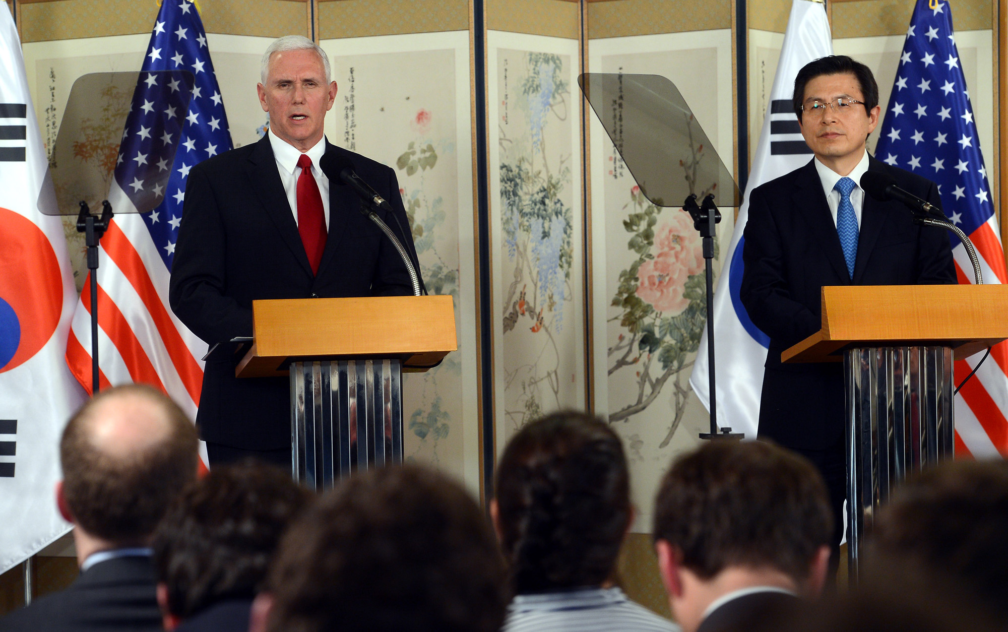 황교안;대통령;권한대행;마이크 펜스;미국 부통령;부통령