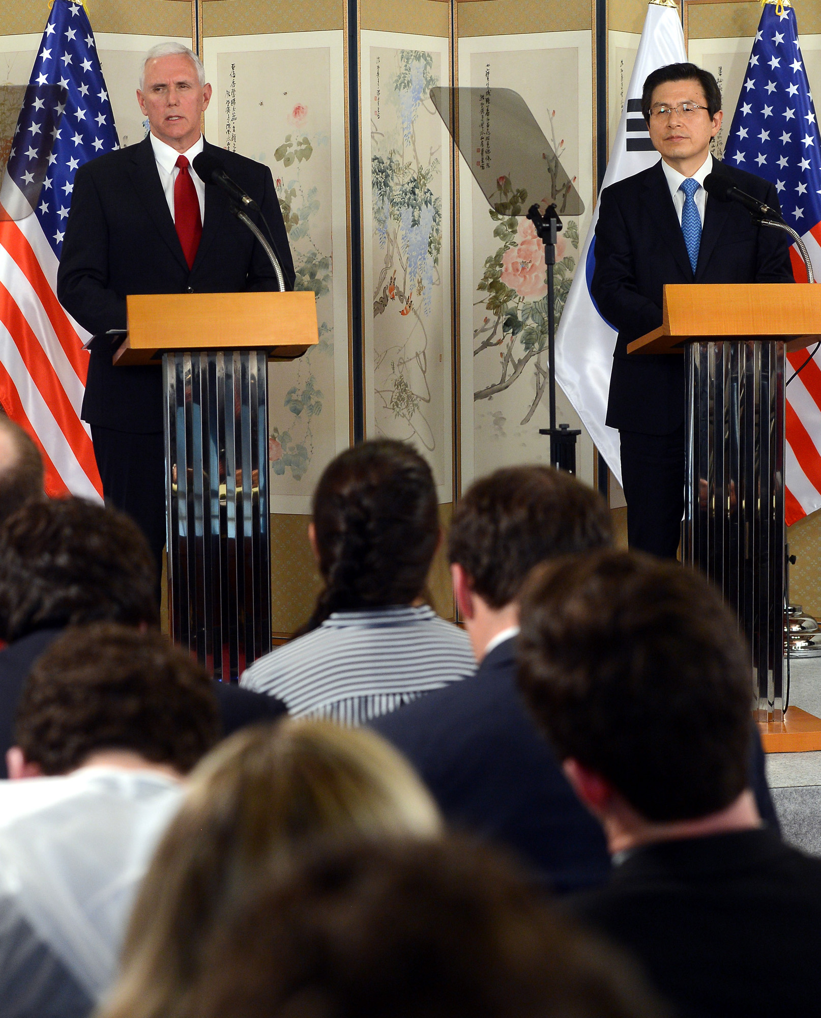 황교안;대통령;권한대행;마이크 펜스;미국 부통령;부통령
