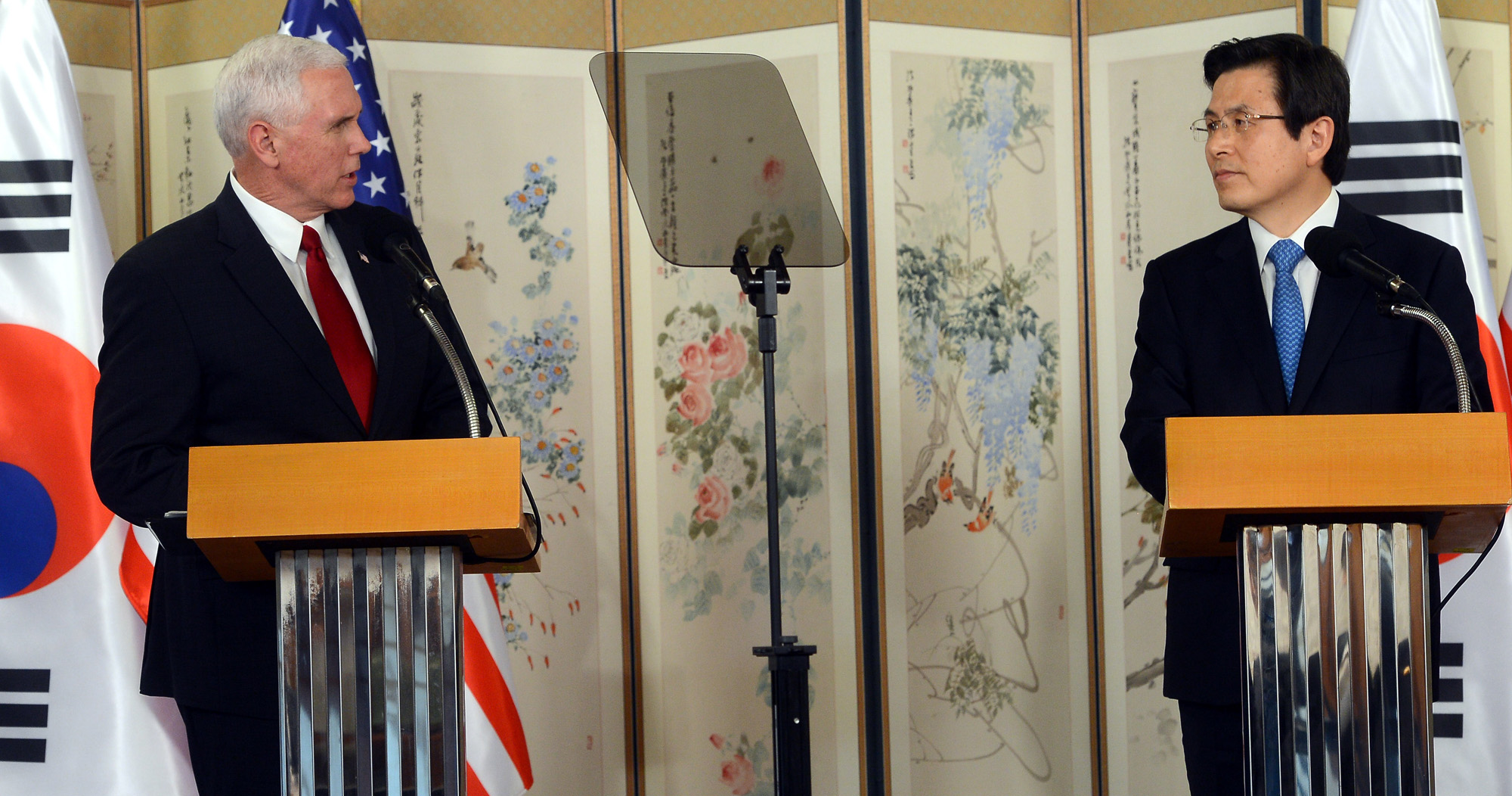 황교안;대통령;권한대행;마이크 펜스;미국 부통령;부통령