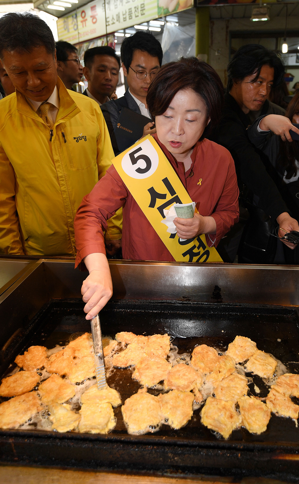 대선;정의당;대선후보;심상정;망원시장;유세