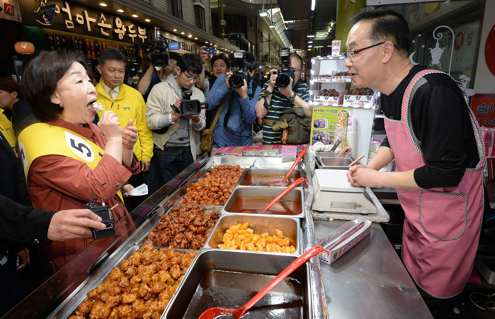대선;정의당;대선후보;심상정;망원시장;유세