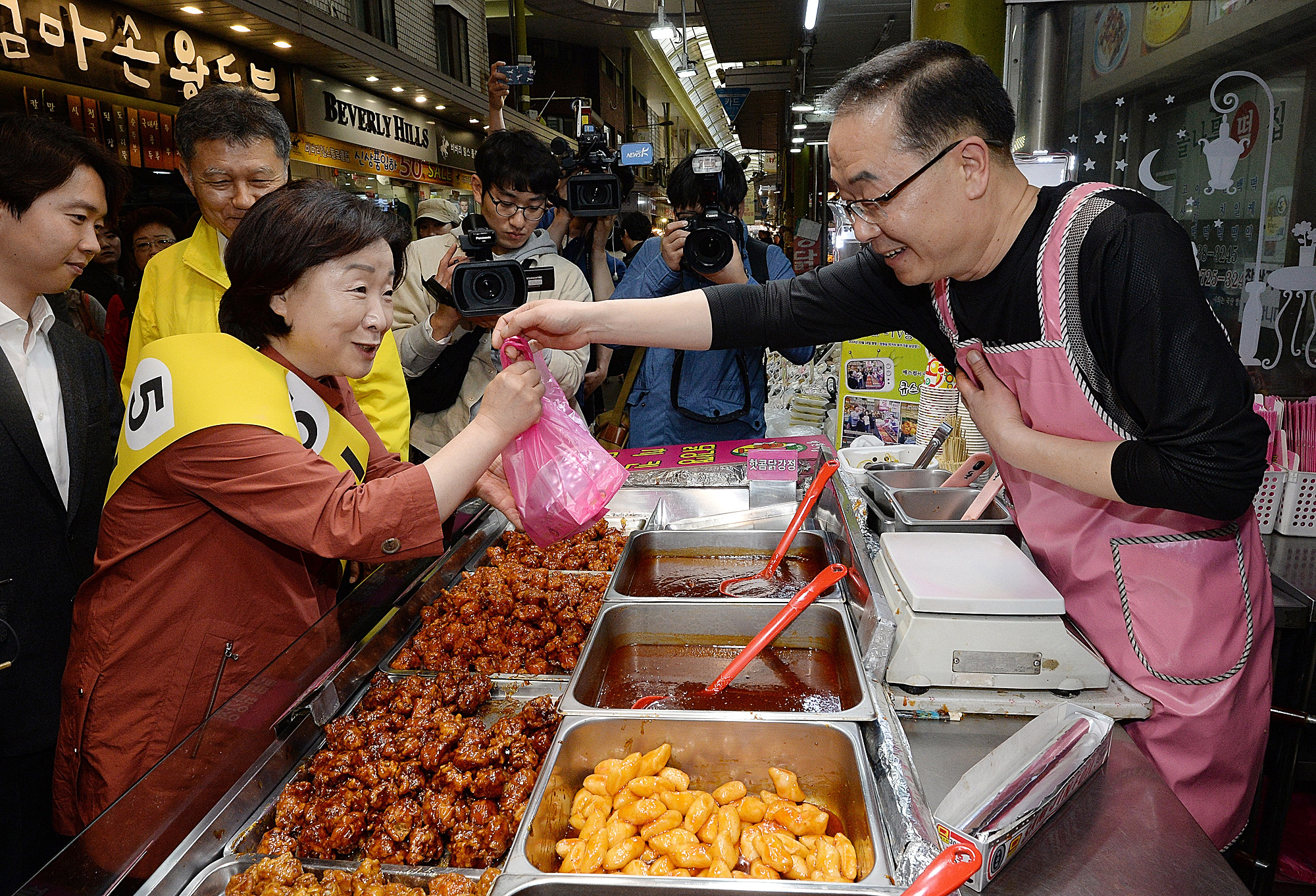 대선;정의당;대선후보;심상정;망원시장;유세