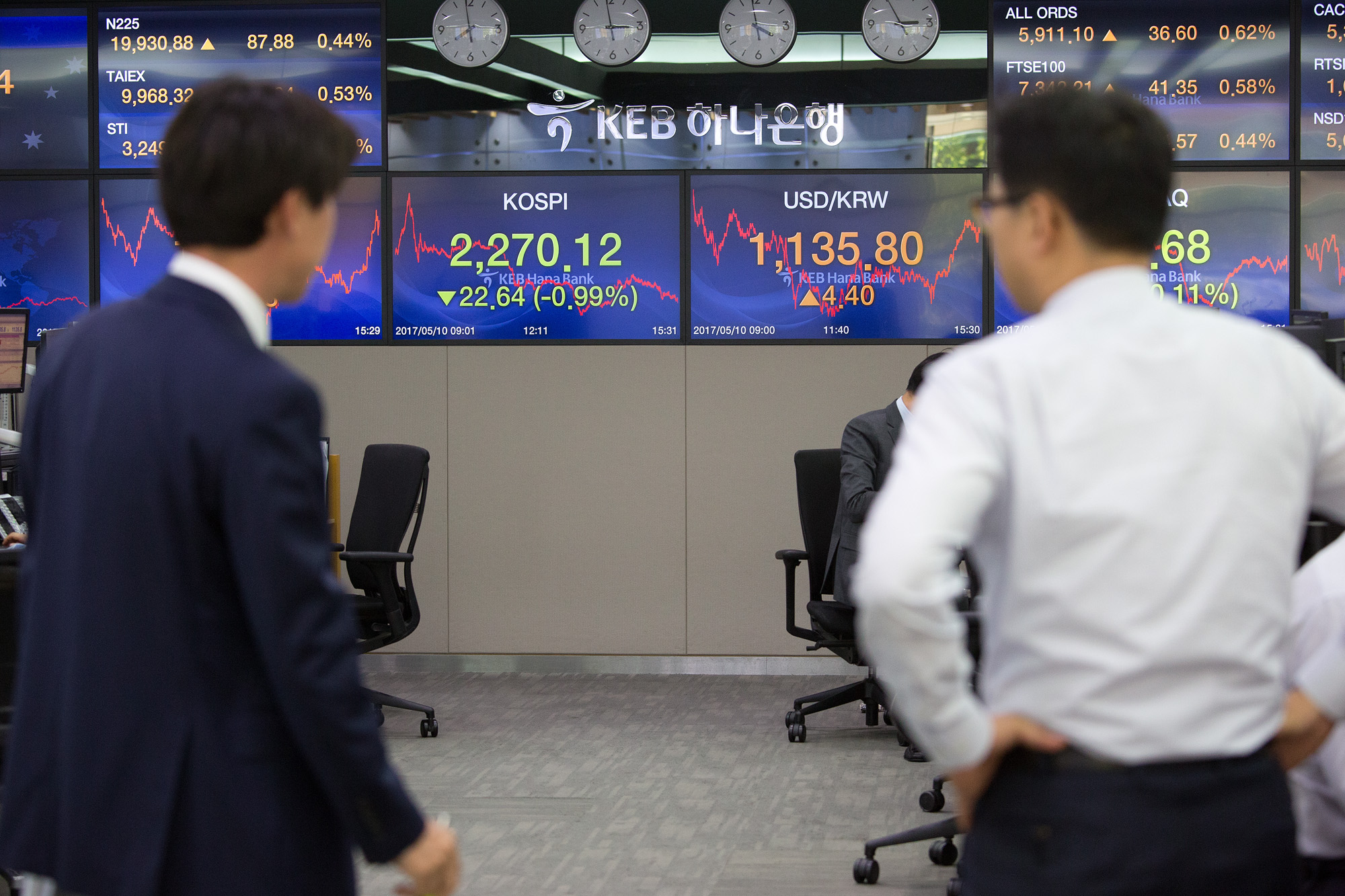경제;외환딜링룸;코스피;환율;keb하나은행