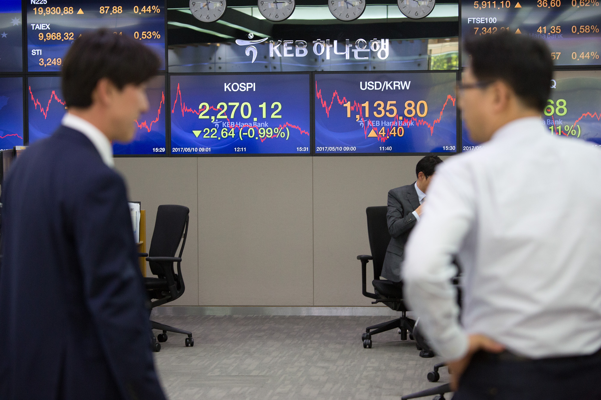 경제;외환딜링룸;코스피;환율;keb하나은행