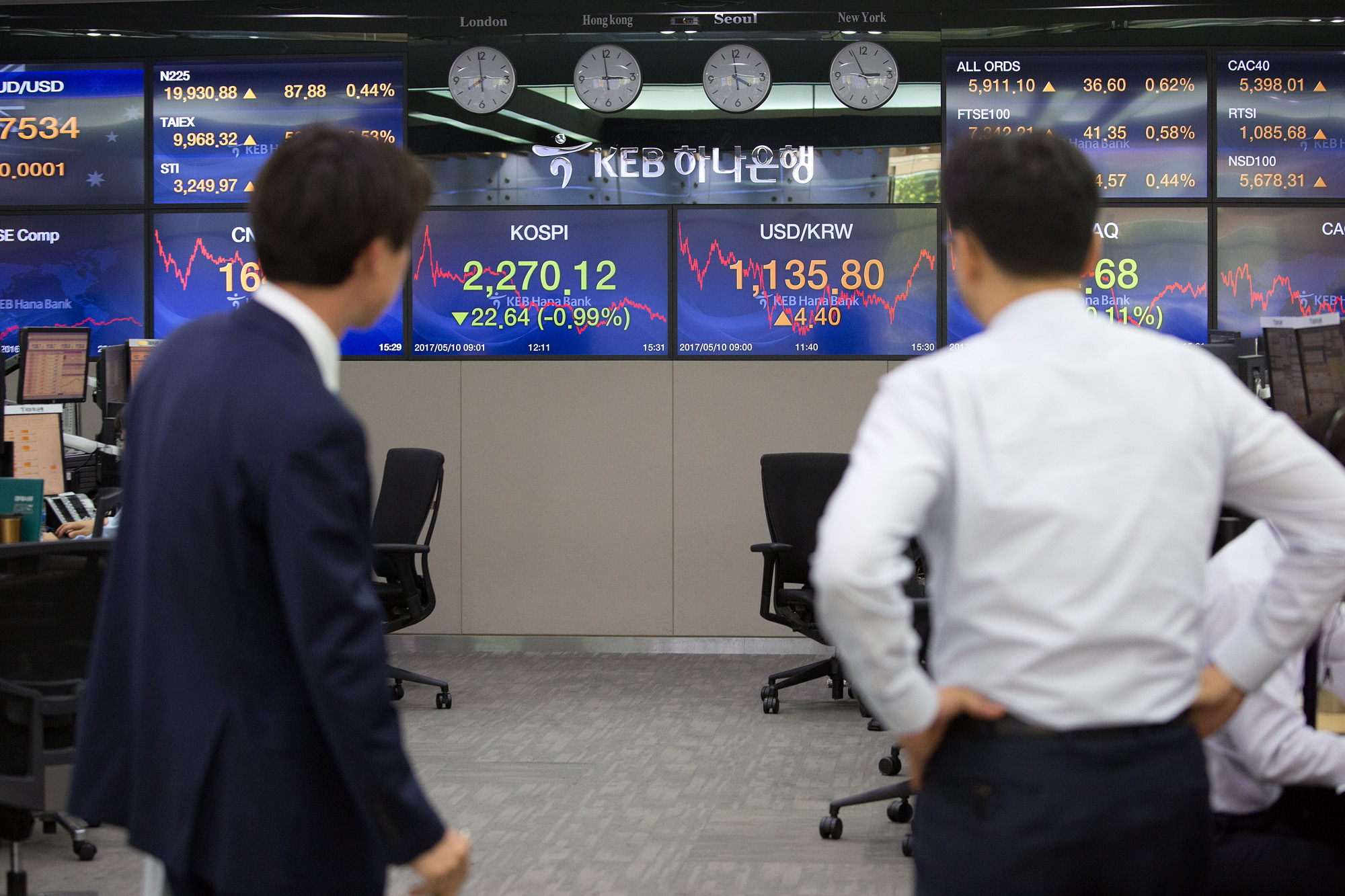 경제;외환딜링룸;코스피;환율;keb하나은행