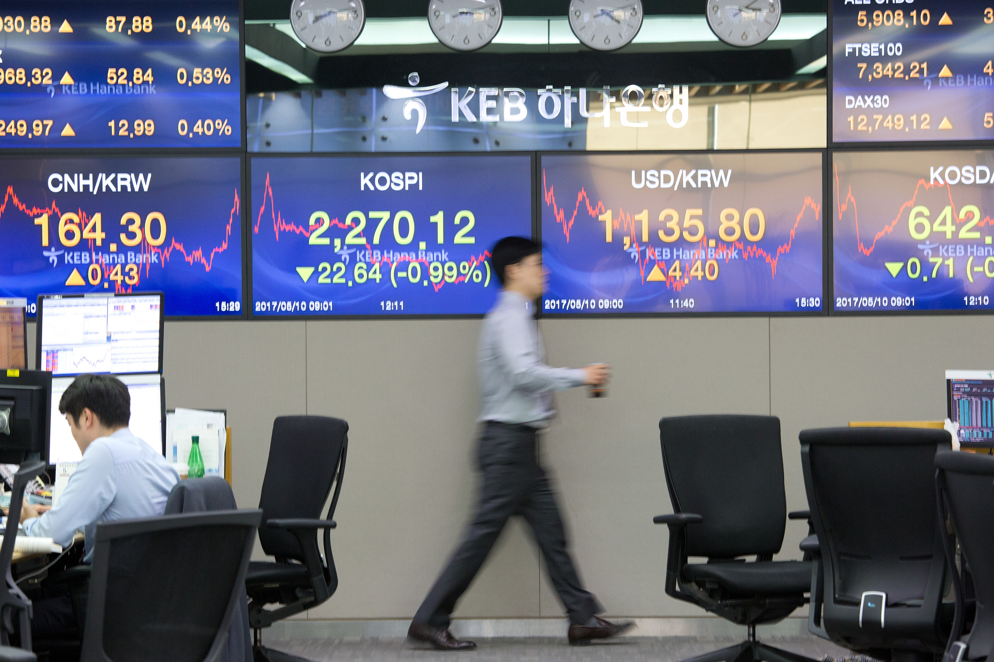 경제;외환딜링룸;코스피;환율;keb하나은행