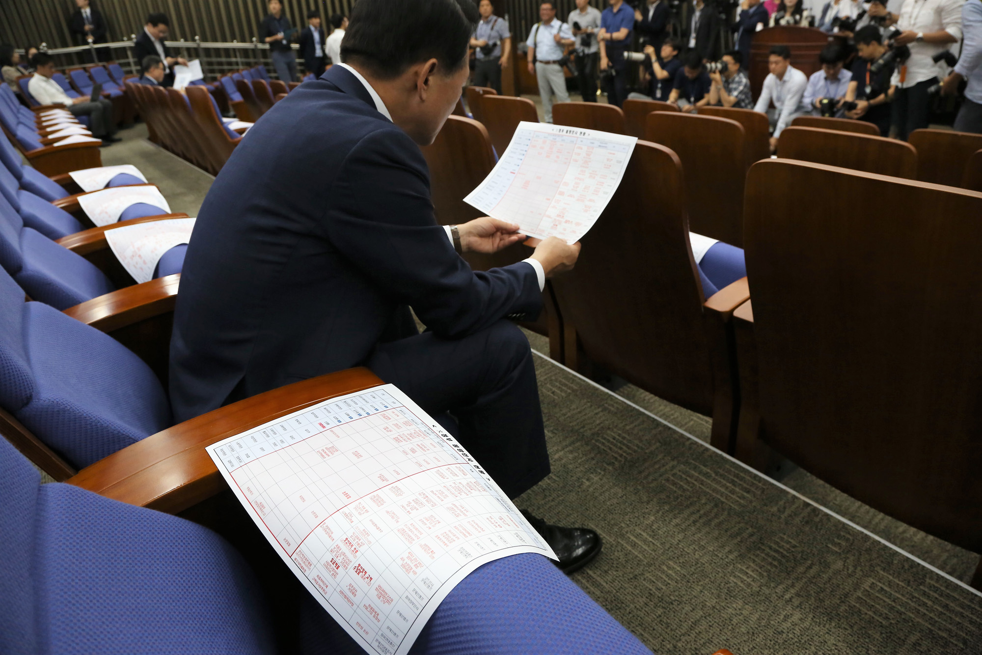 정치;국회;정우택;자유한국당;의원총회;문재인정부불량인사현황표