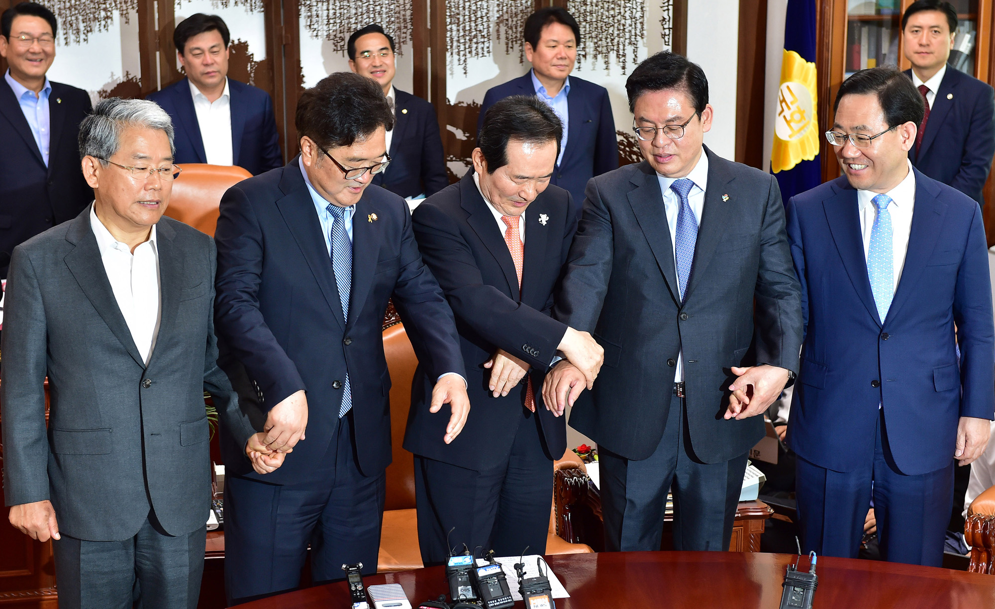 정치;국회;정세균;여야4당원내대표회동;정례회동;우원식;정우택