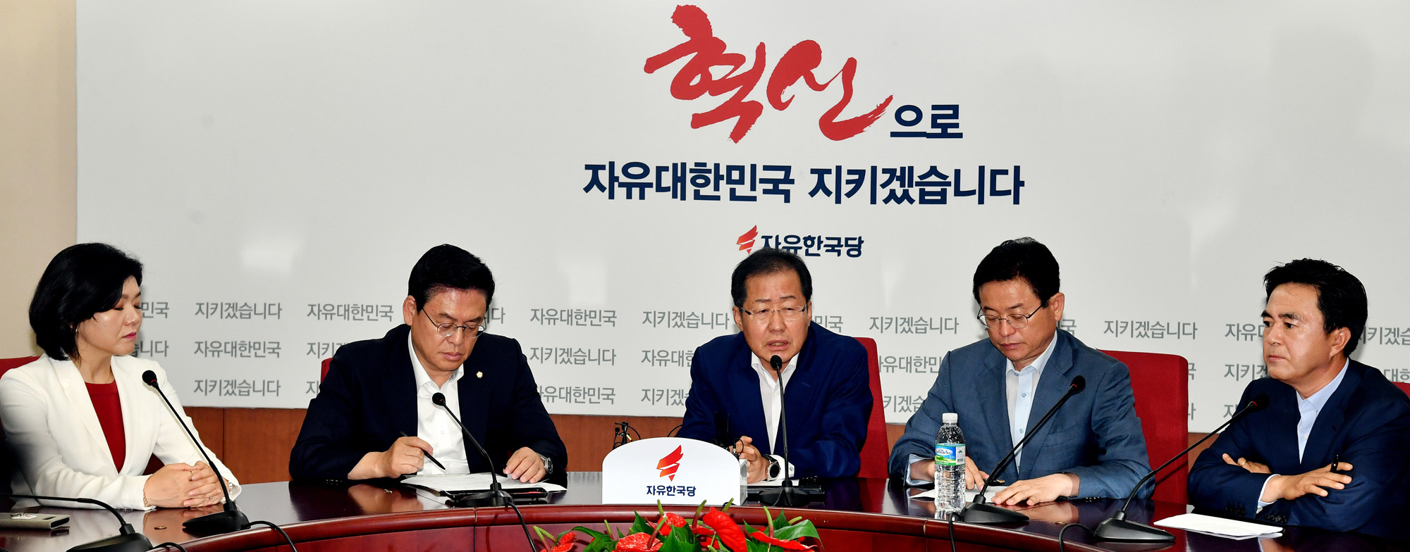 정치;자유한국당;홍준표;정우택