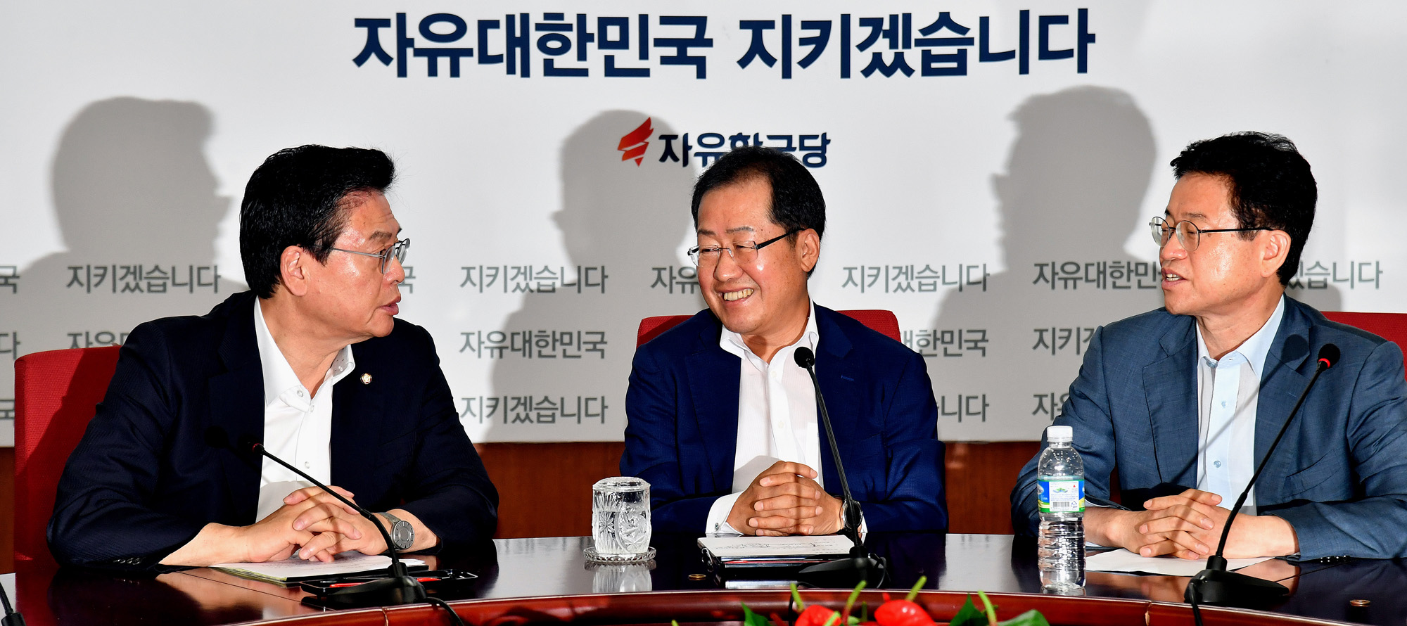 정치;자유한국당;홍준표;정우택