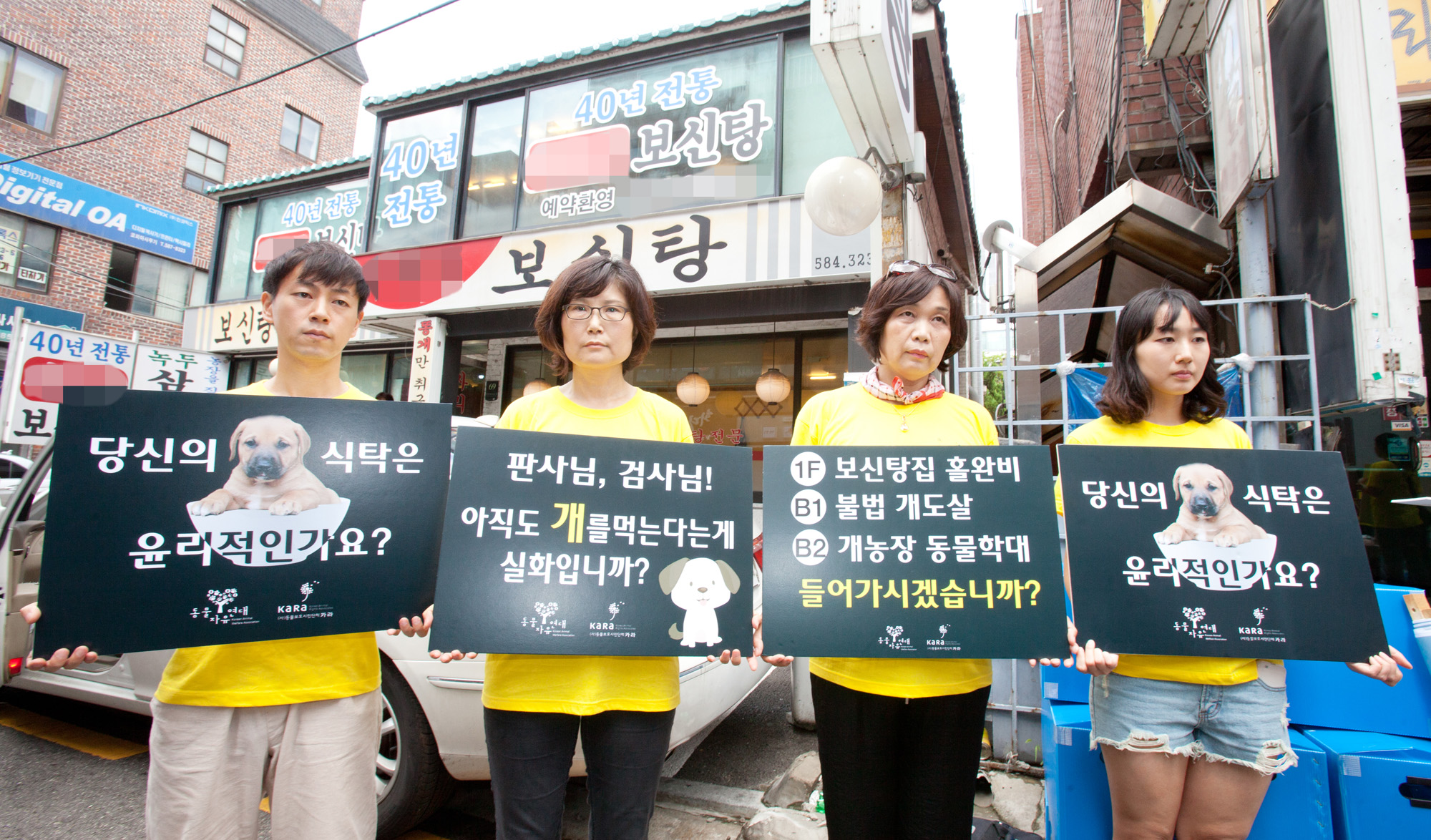 개고기;개고기반대;카라;동물보호단체;고통없는복날;말복;동물자유연대;보신탕