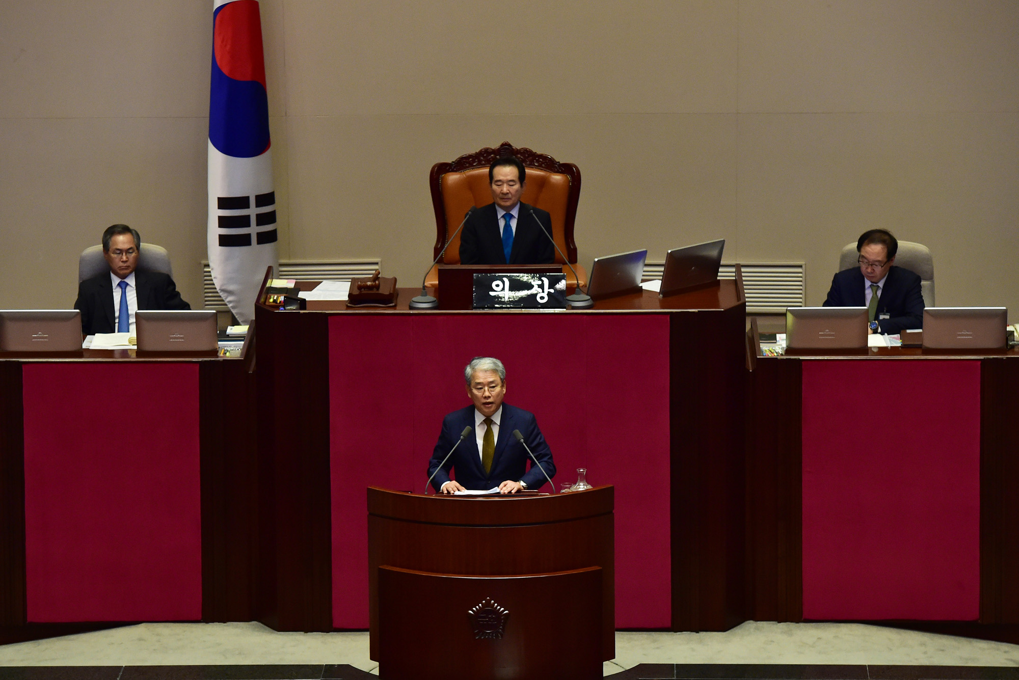 정치;국회;본회의;정기국회;자유한국당불참;자유한국당보이콧;김동철대표연설