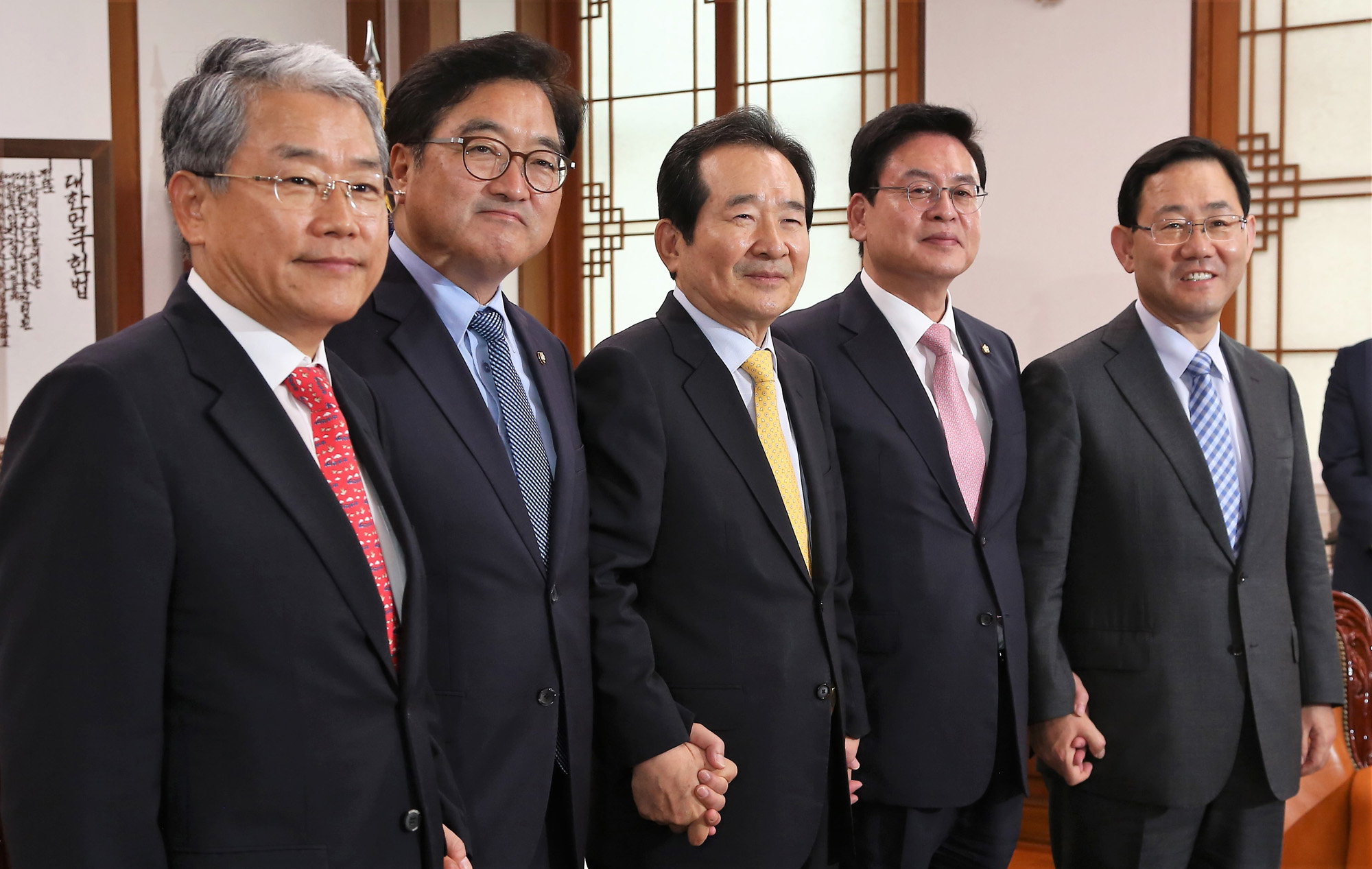 정치;국회;여야원내대표;김동철;우원식;정세균;정우택;주호영