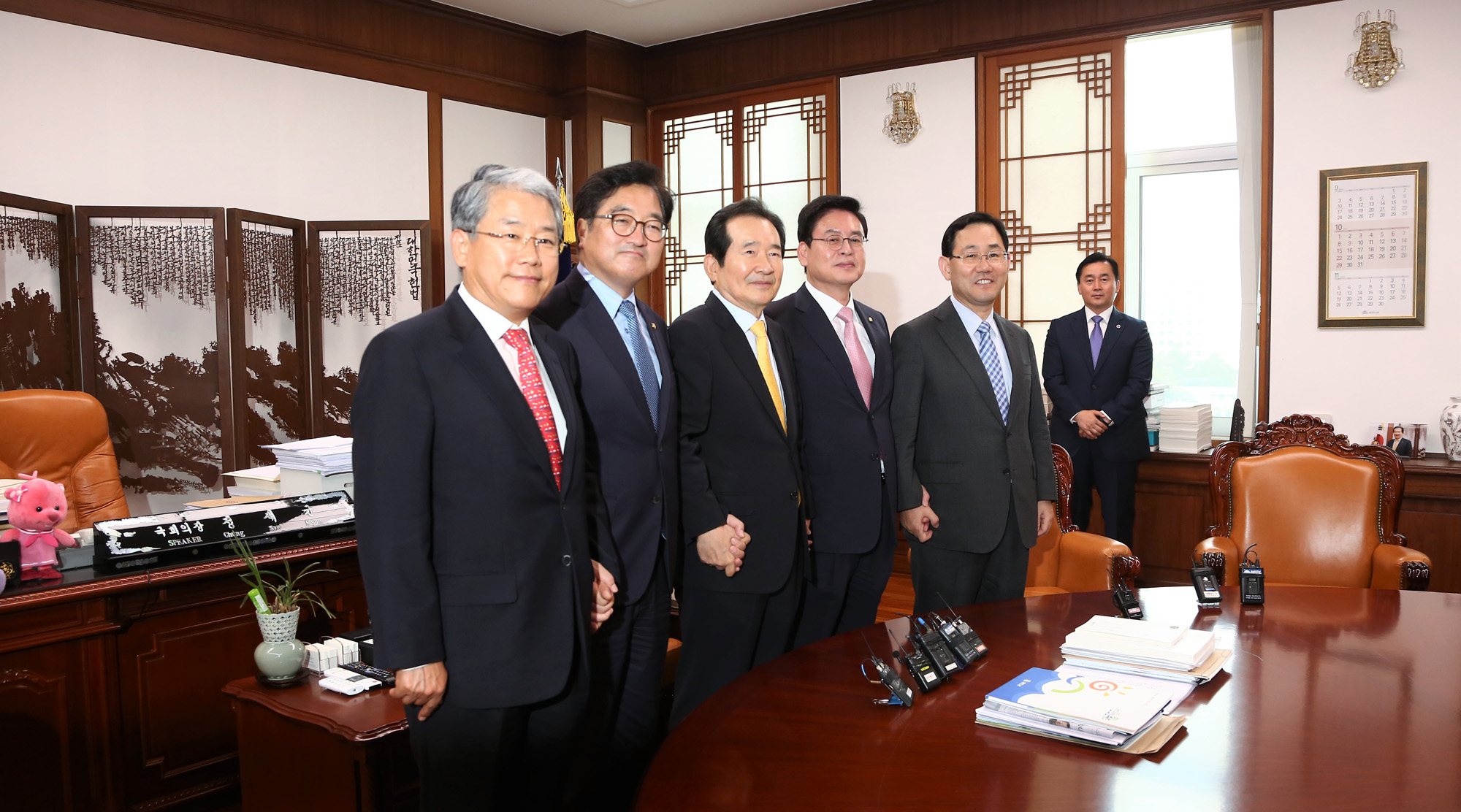 정치;국회;여야원내대표;김동철;우원식;정세균;정우택;주호영