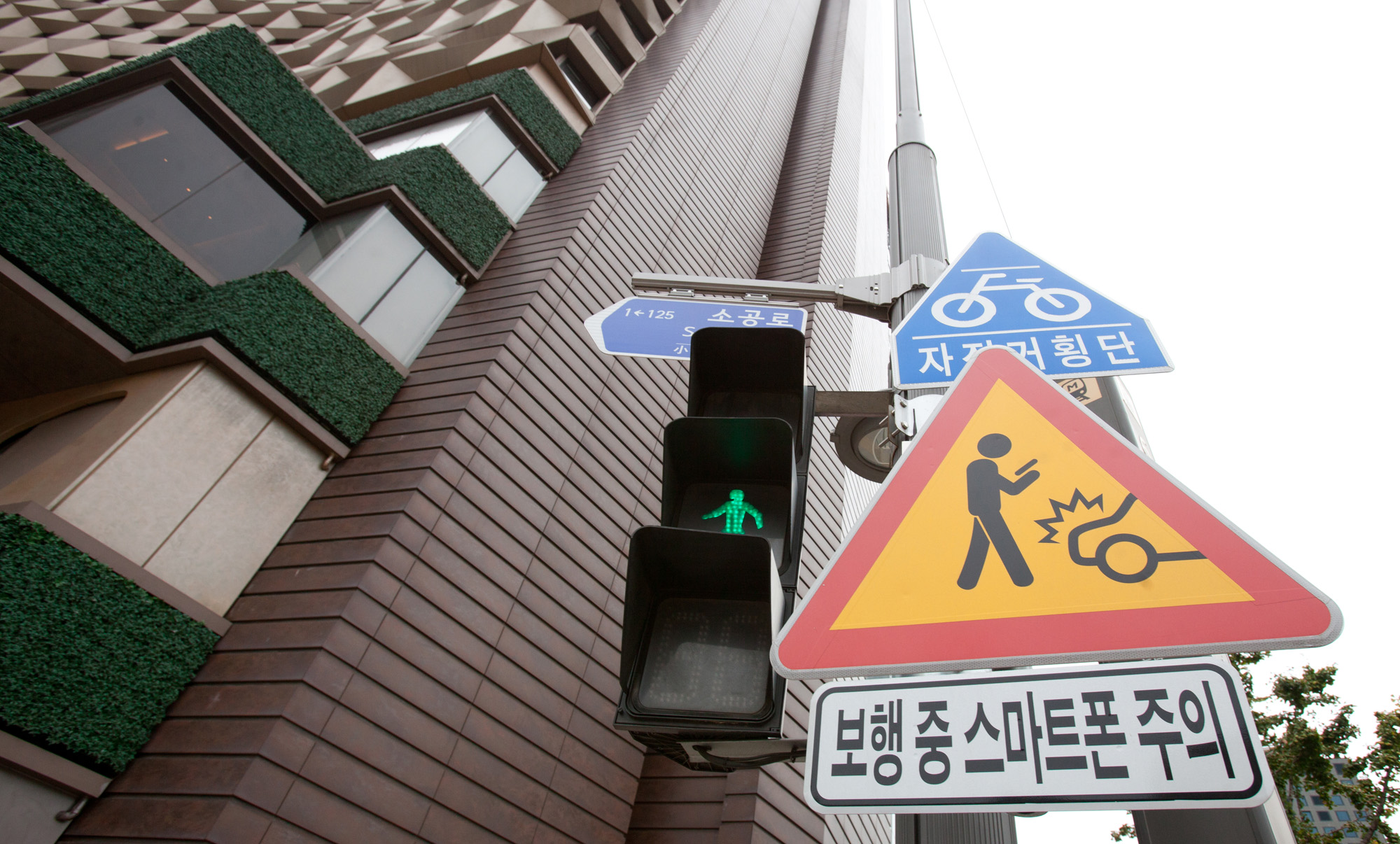 스마트폰사용주의;스마트폰횡단보도