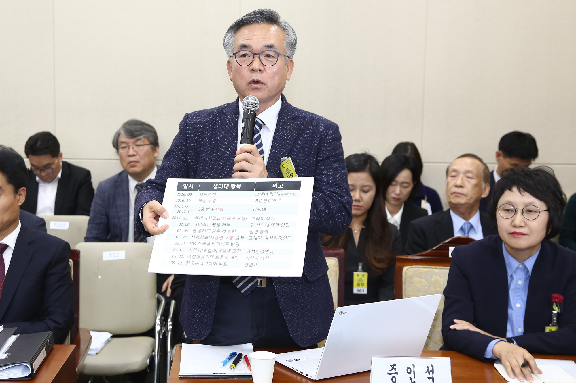 정치;국회;환경노동위원회;여성생리대;김만구