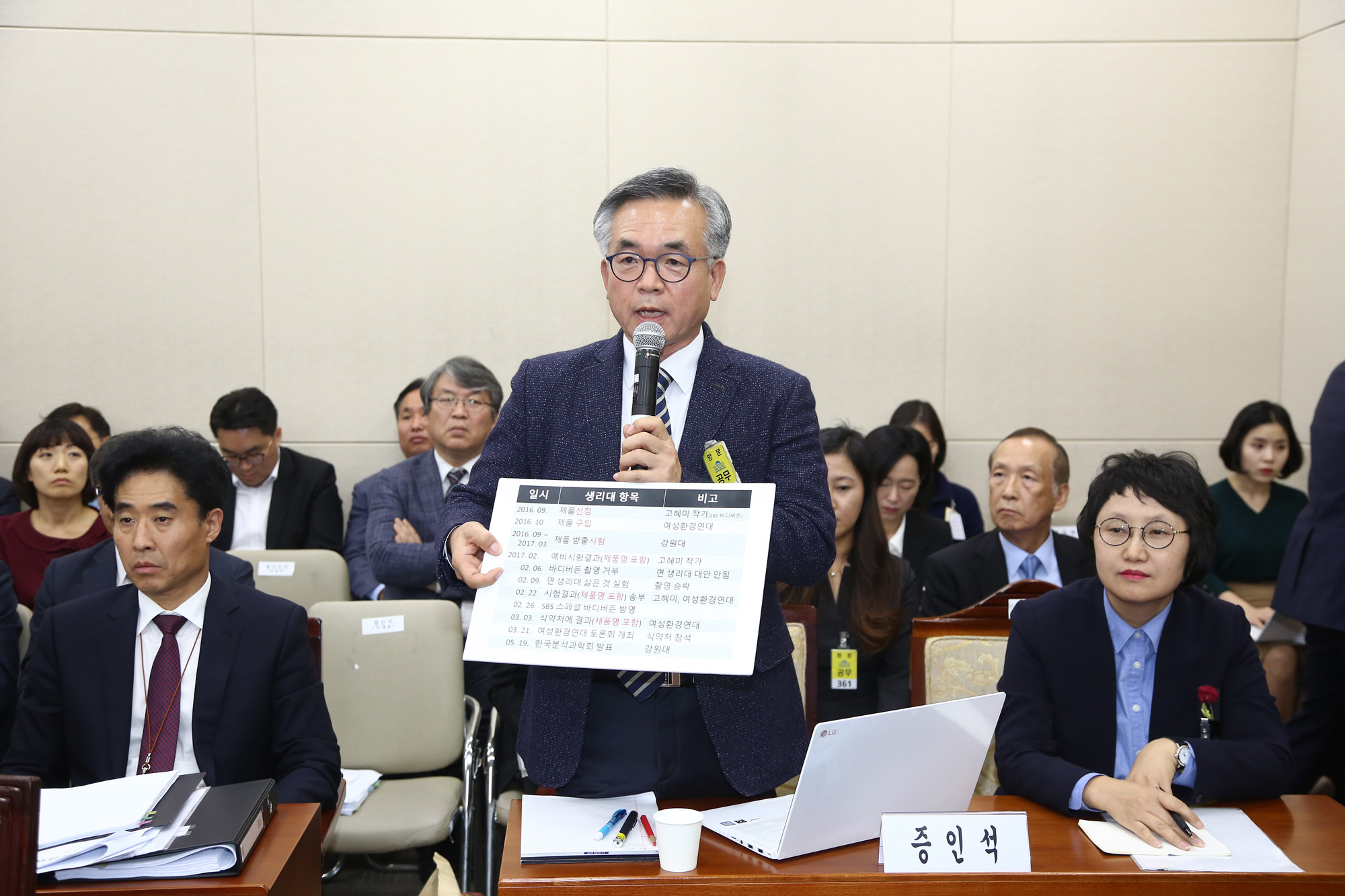 정치;국회;환경노동위원회;여성생리대;김만구
