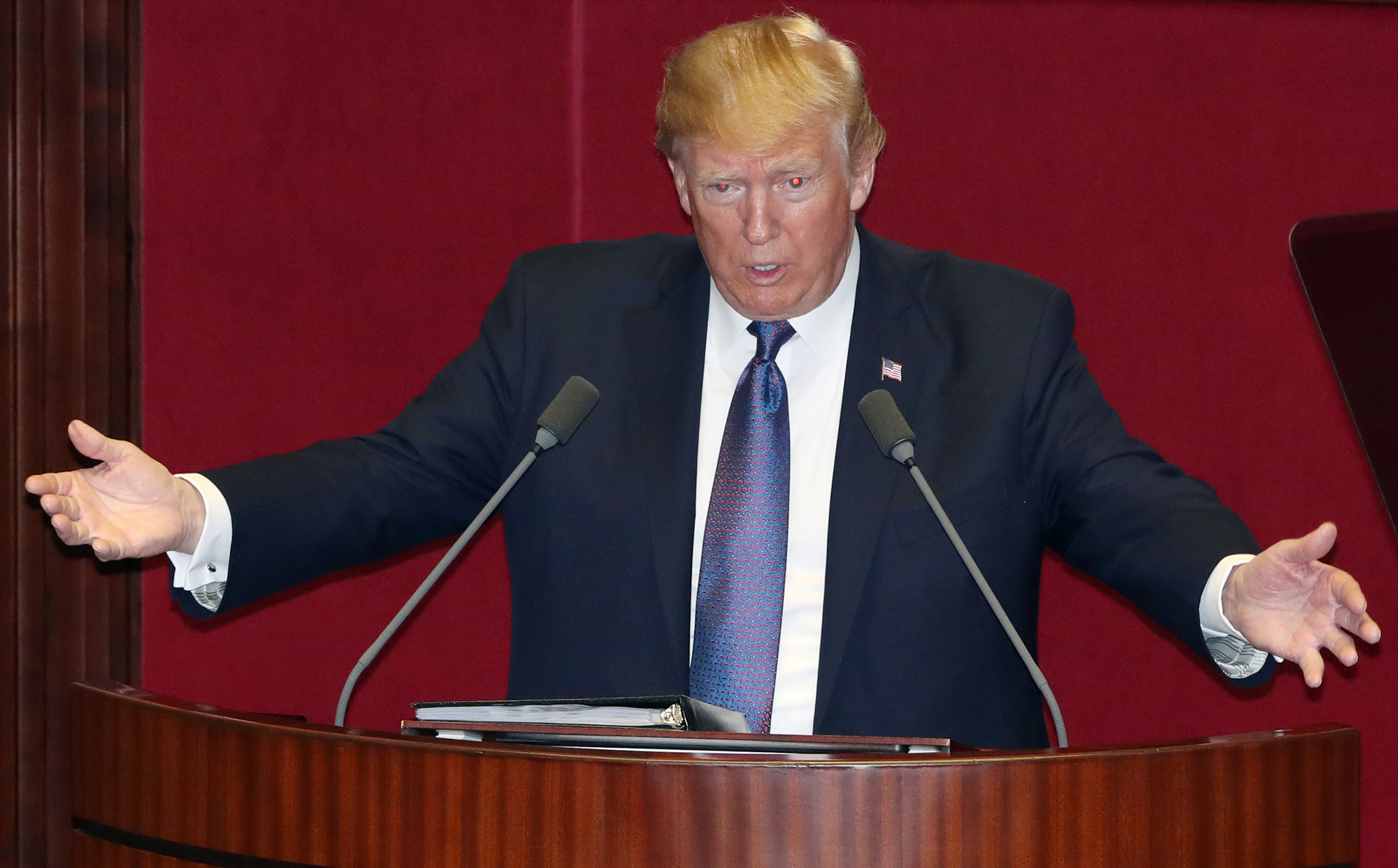 정치;국회;국회연설;미국대통령;도널드트럼프;멜라니아;트럼프연설