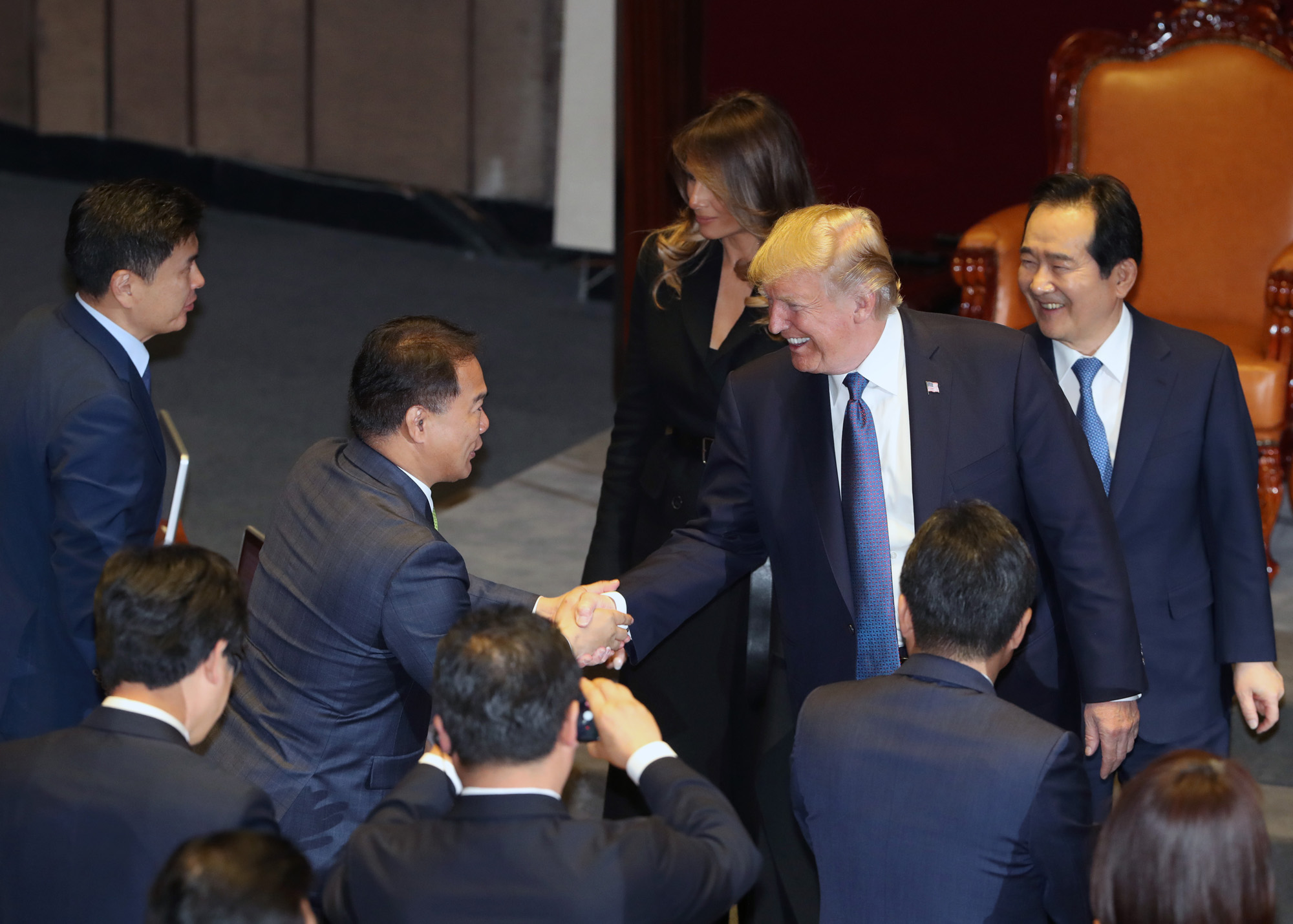 정치;국회;국회연설;미국대통령;도널드트럼프;멜라니아;트럼프연설