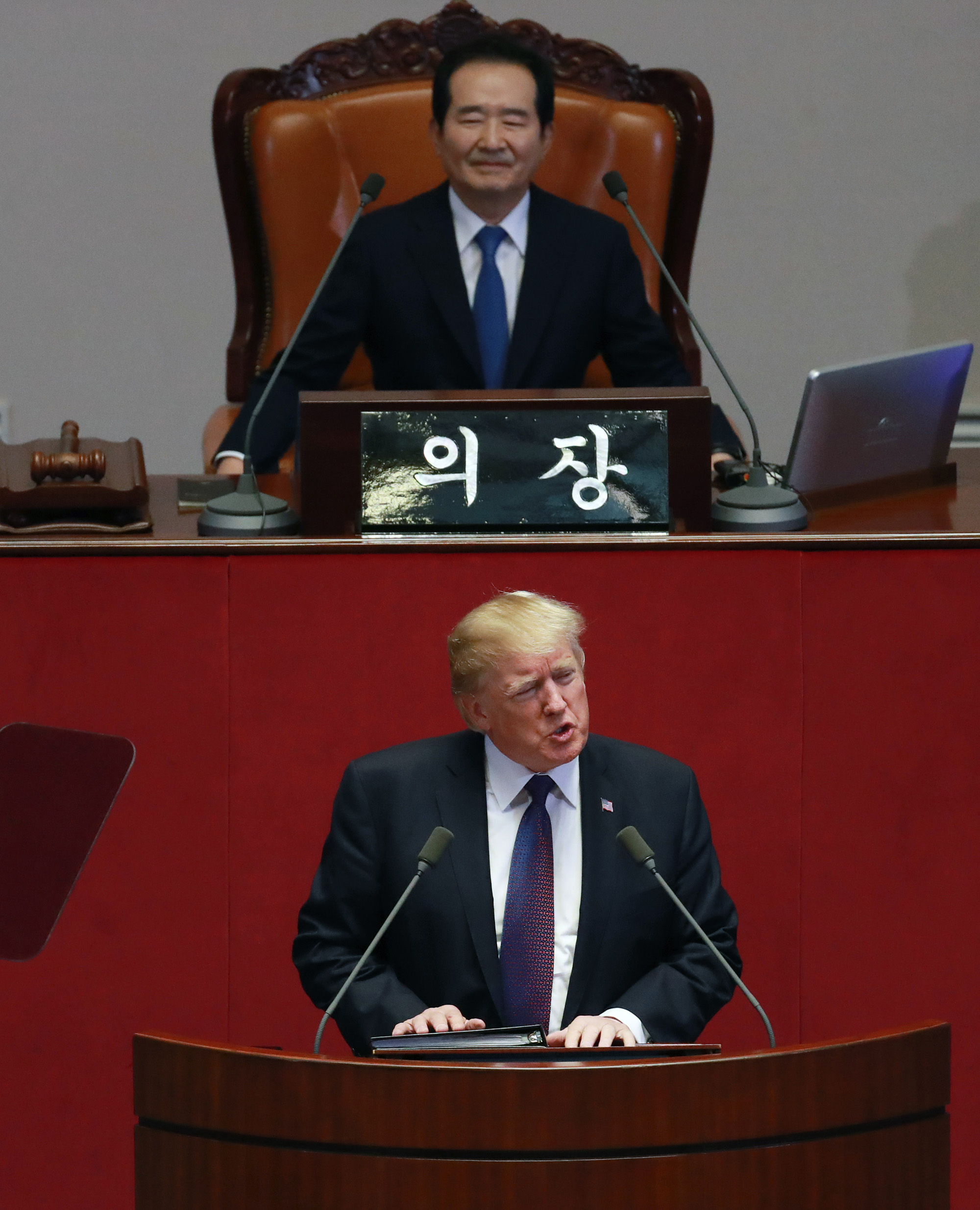 정치;국회;국회연설;미국대통령;도널드트럼프;멜라니아;트럼프연설