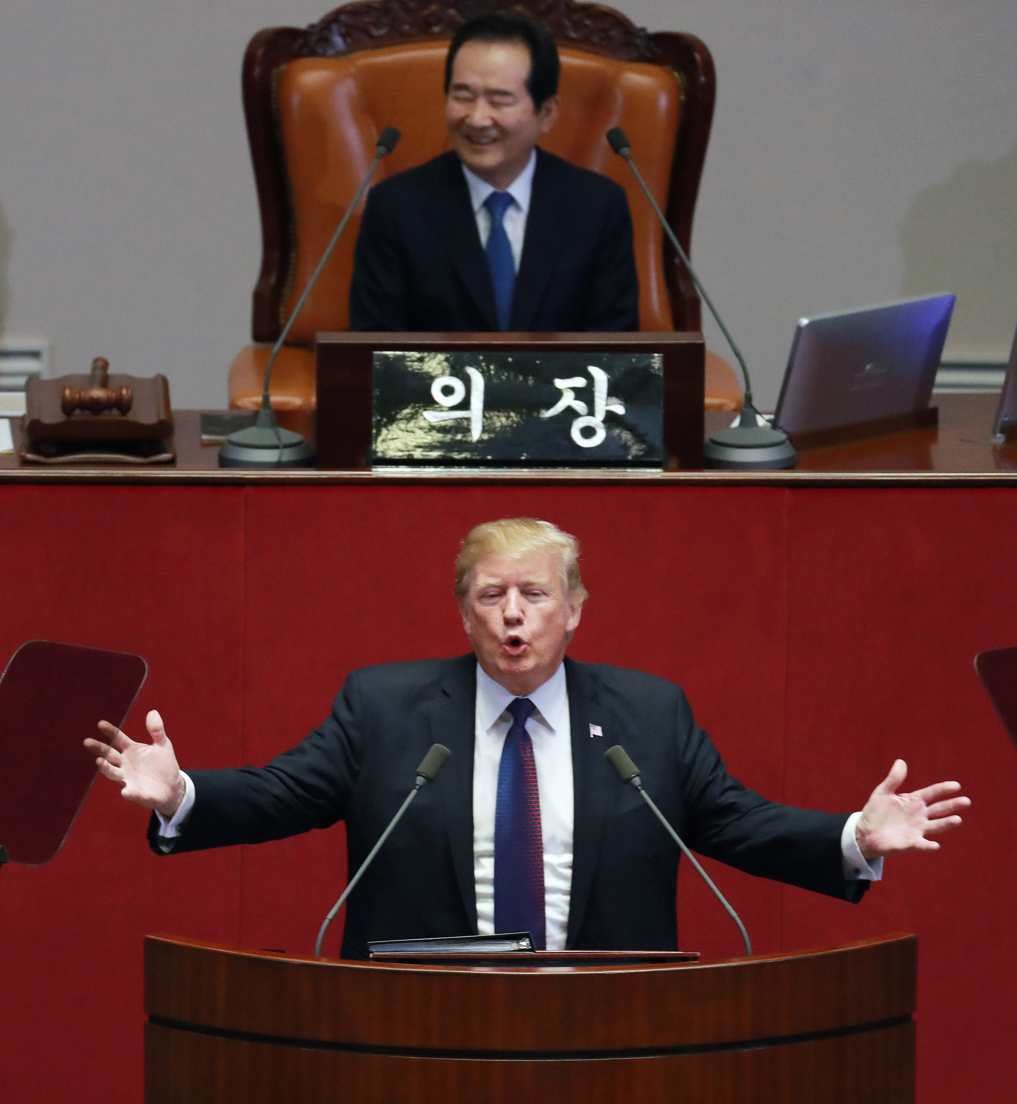 정치;국회;국회연설;미국대통령;도널드트럼프;멜라니아;트럼프연설