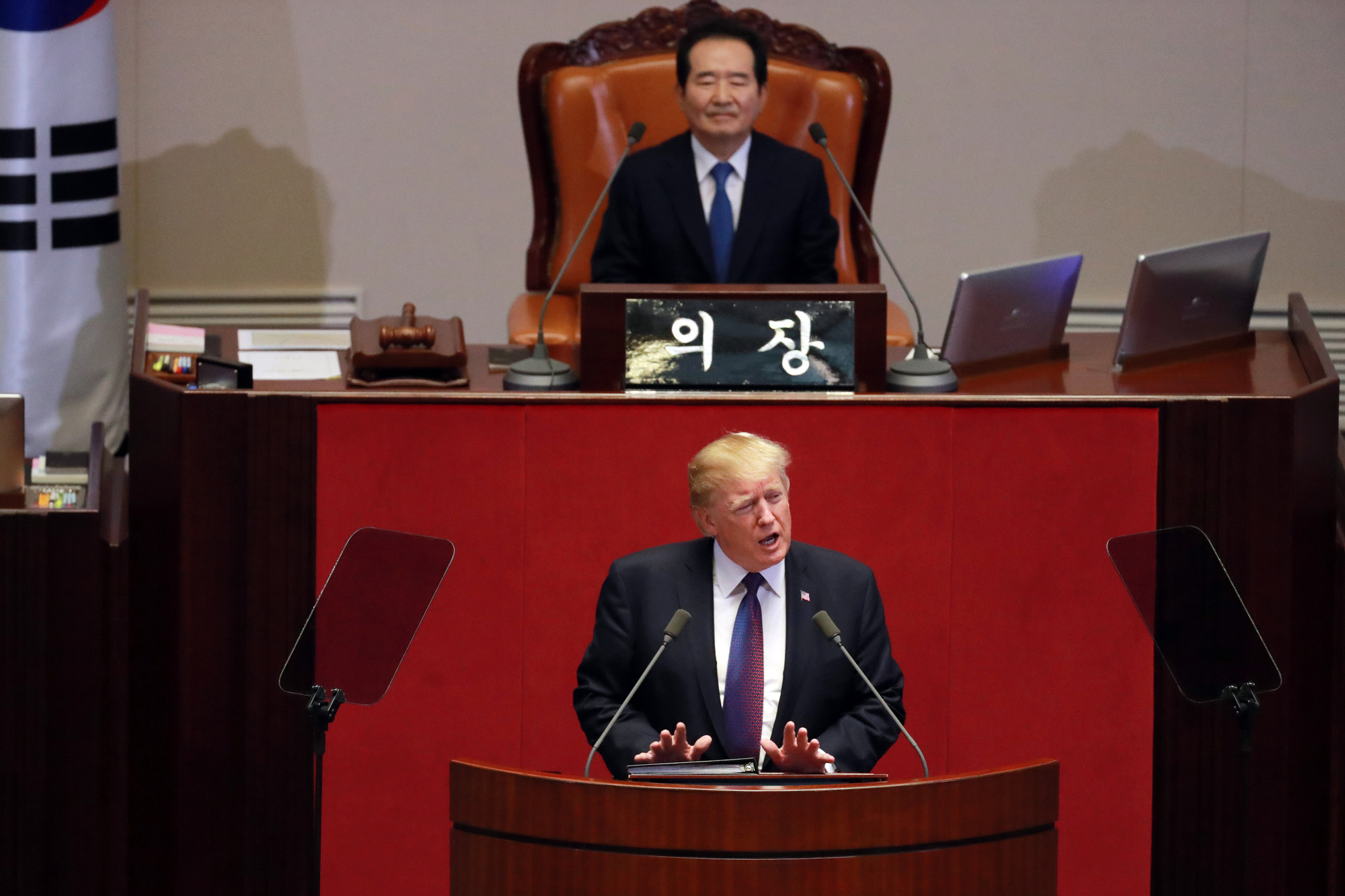 정치;국회;국회연설;미국대통령;도널드트럼프;멜라니아;트럼프연설