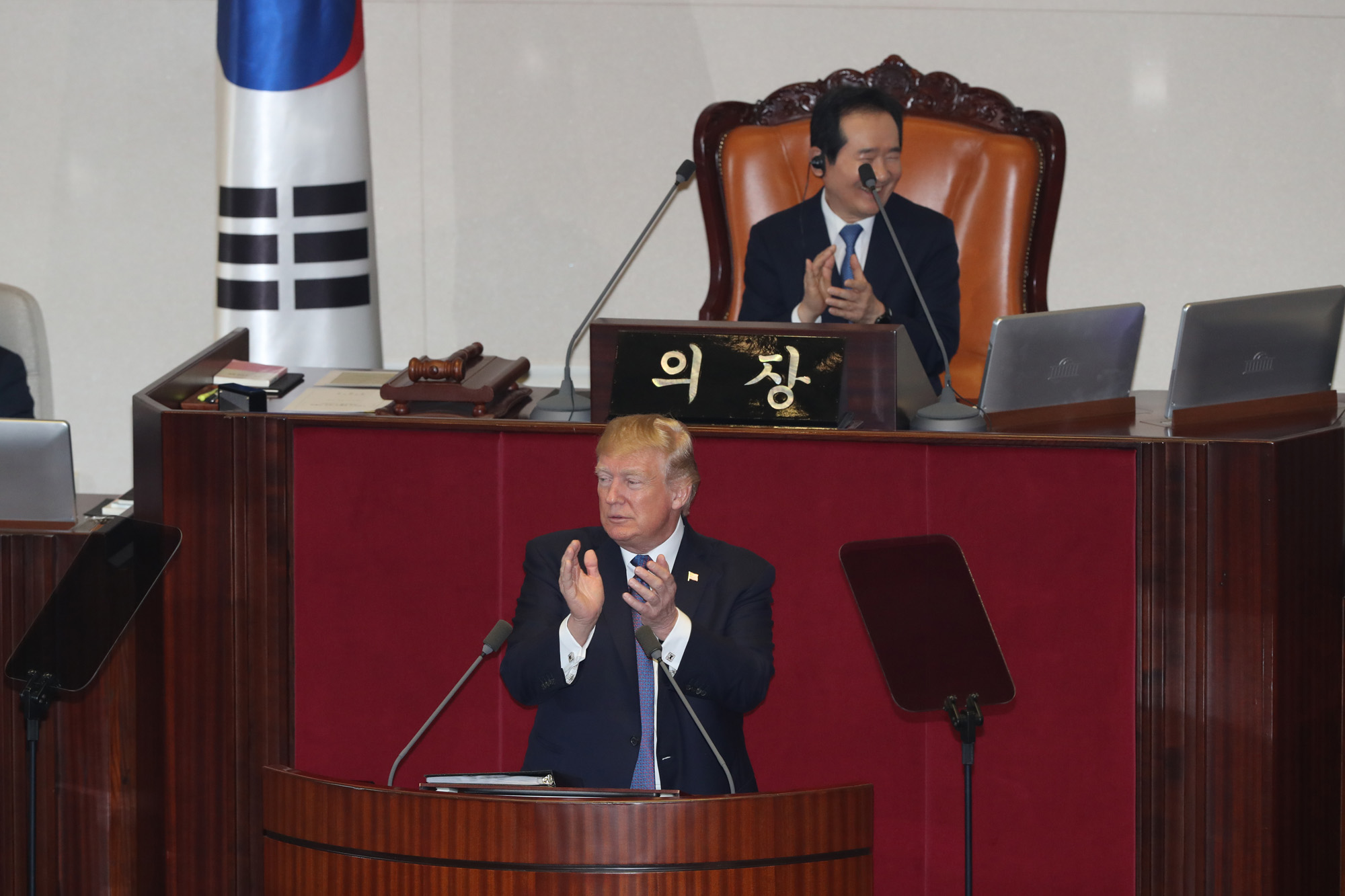 정치;국회;국회연설;미국대통령;도널드트럼프;멜라니아;트럼프연설