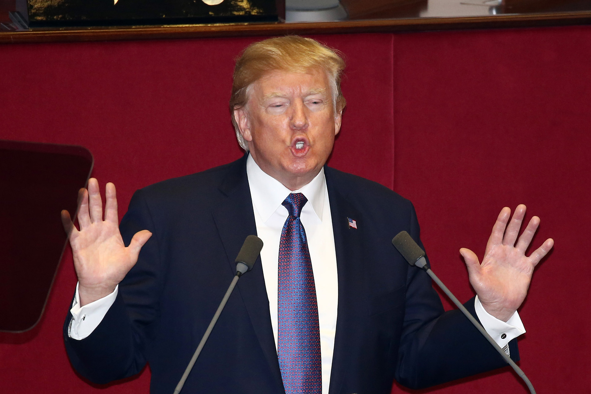 정치;국회;국회연설;미국대통령;도널드트럼프;멜라니아;트럼프연설